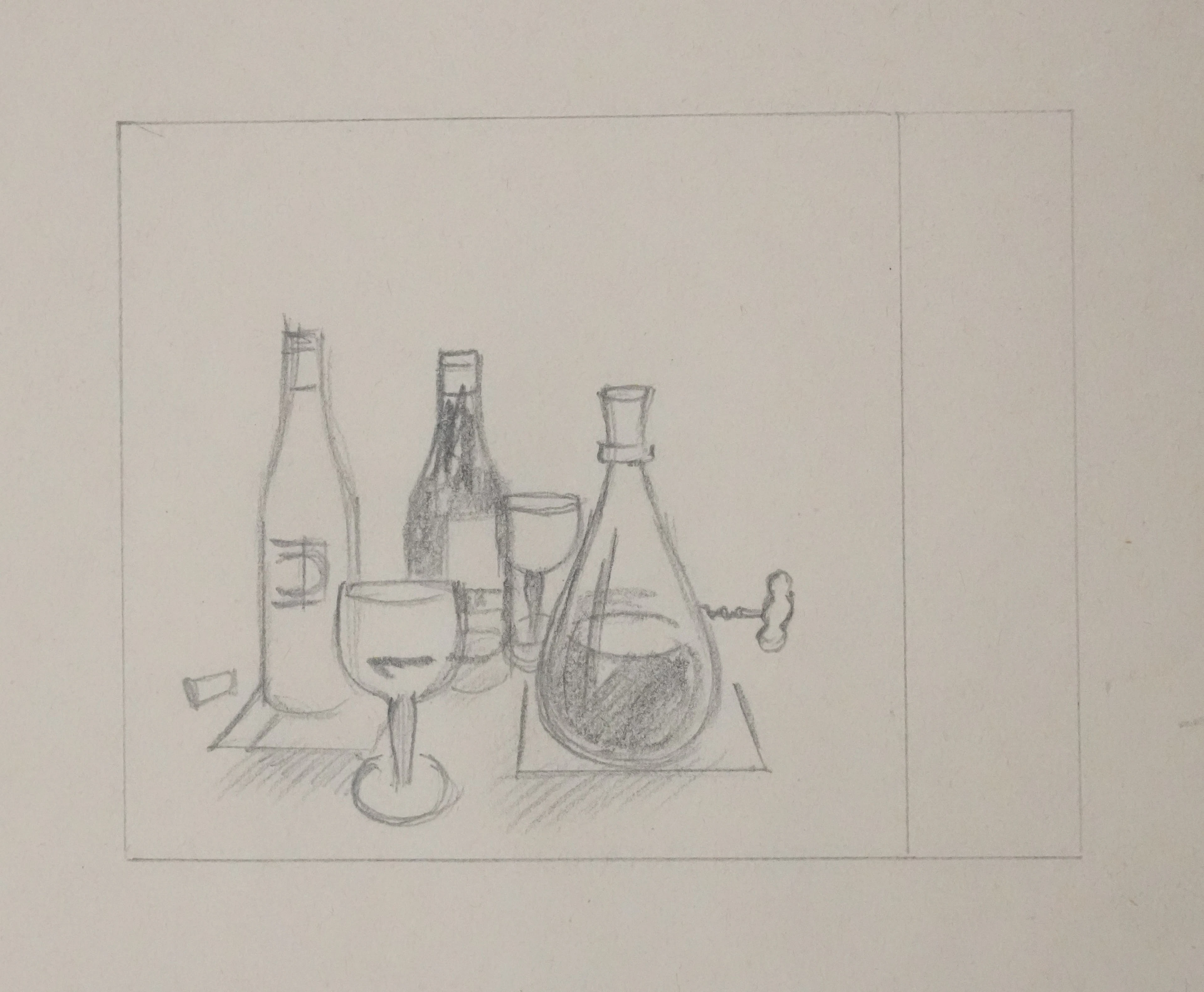 Jean-Emile LABOUREUR : Les boissons, Dessin original