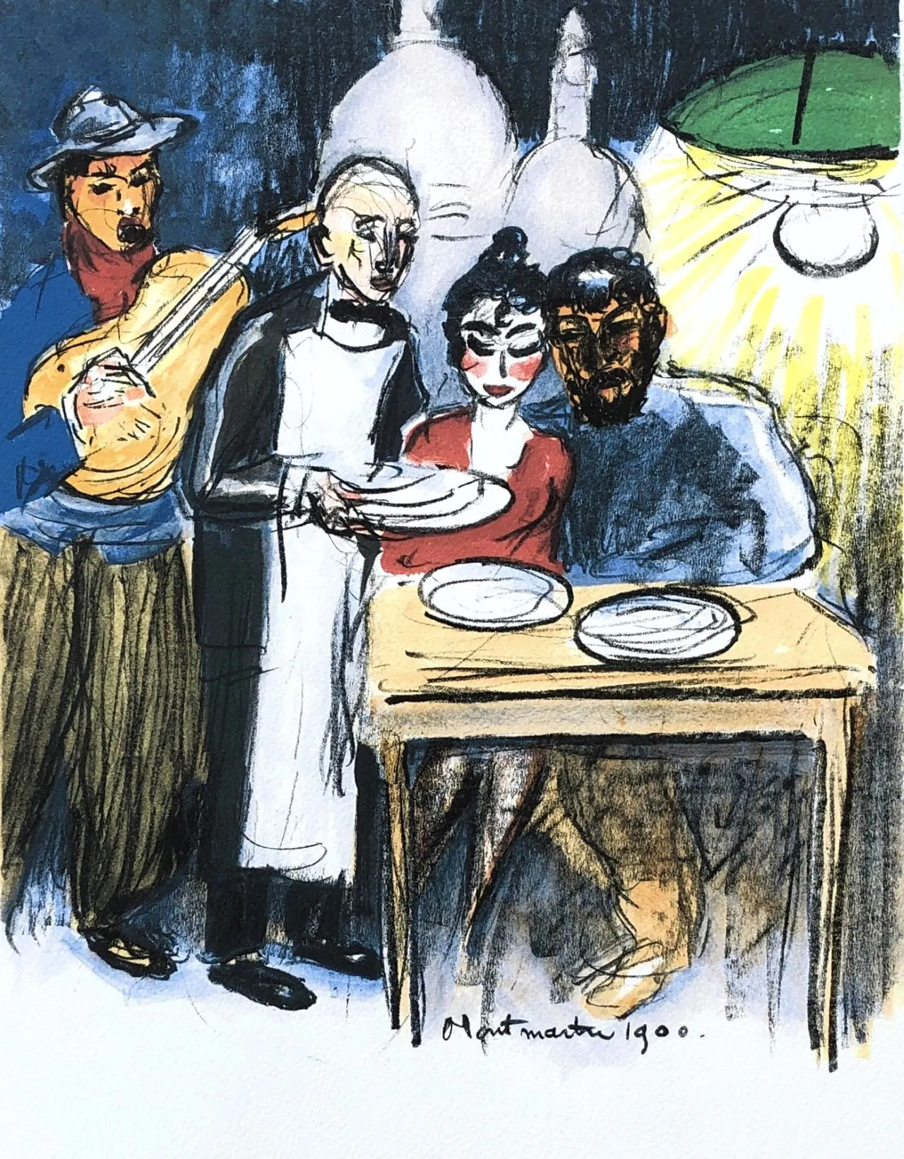 Kees VAN DONGEN - Montmartre - Lithographie en couleurs