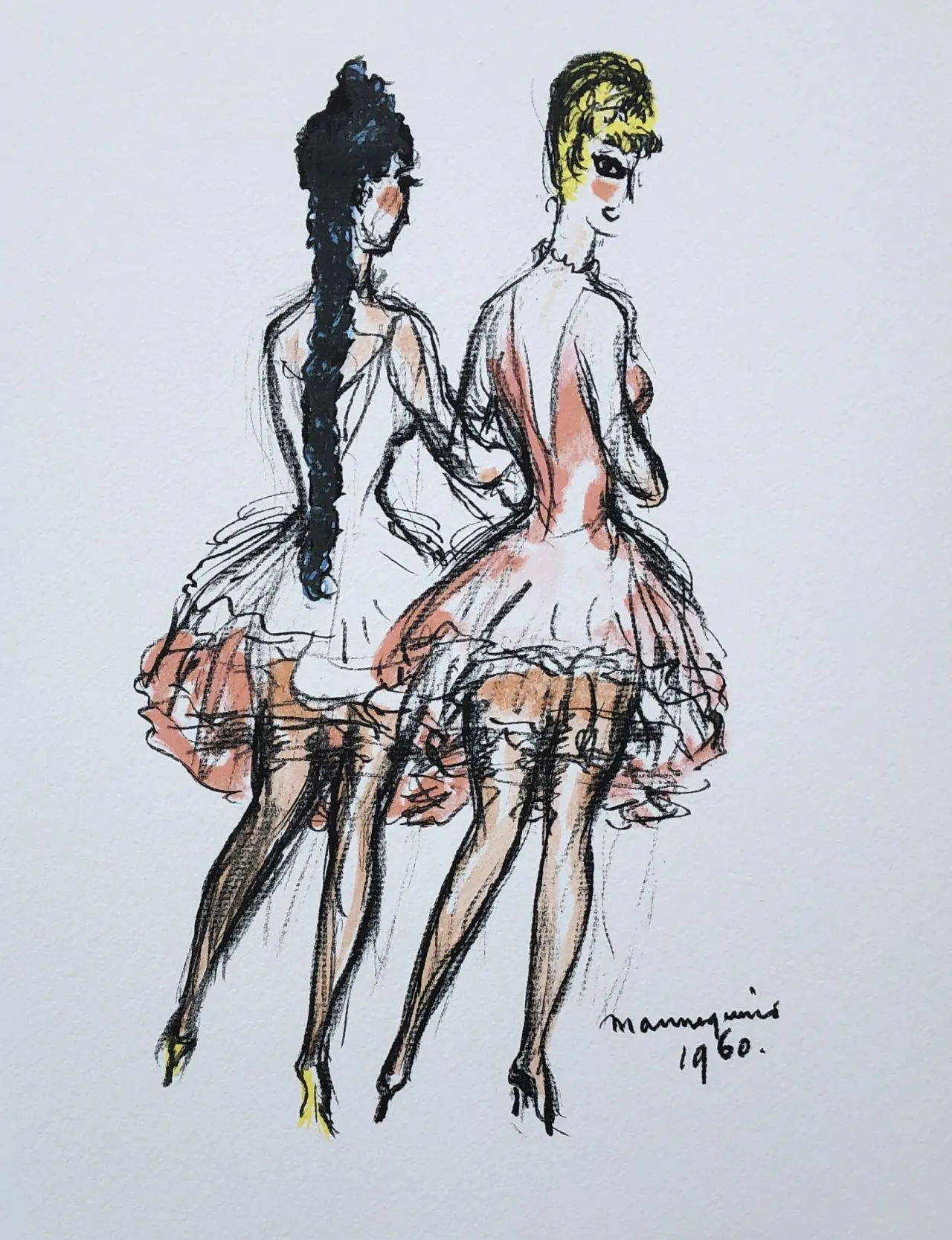 Kees VAN DONGEN - Mannequins - Lithographie en couleurs