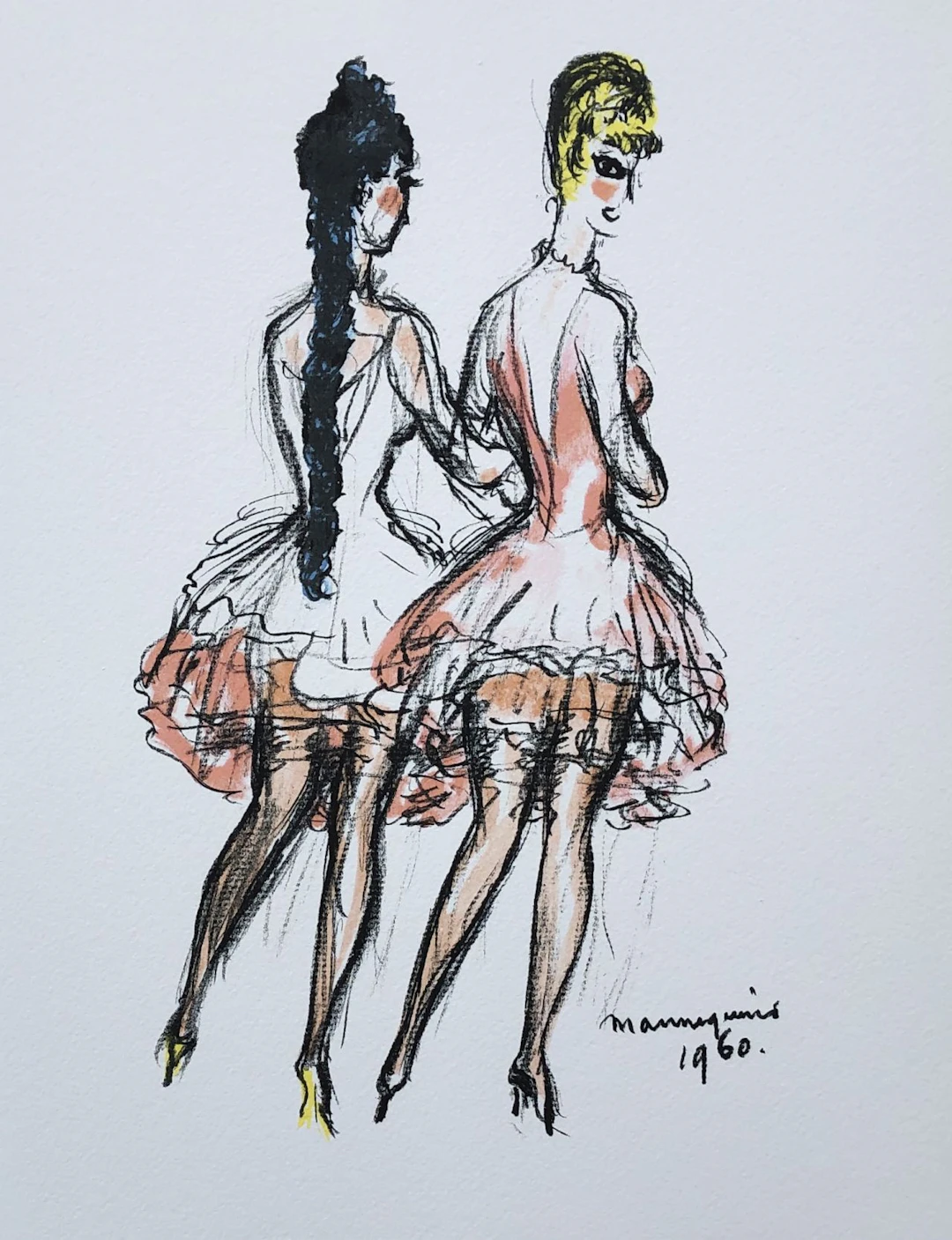 Kees VAN DONGEN - Mannequins - Lithographie en couleurs