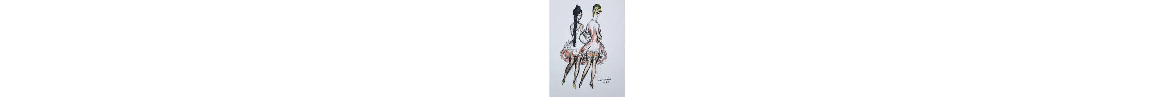 Kees VAN DONGEN - Mannequins - Lithographie en couleurs