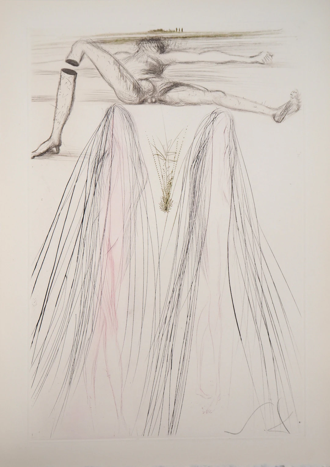 Salvador DALI : Le géant Beliagog - Gravure Originale Signée