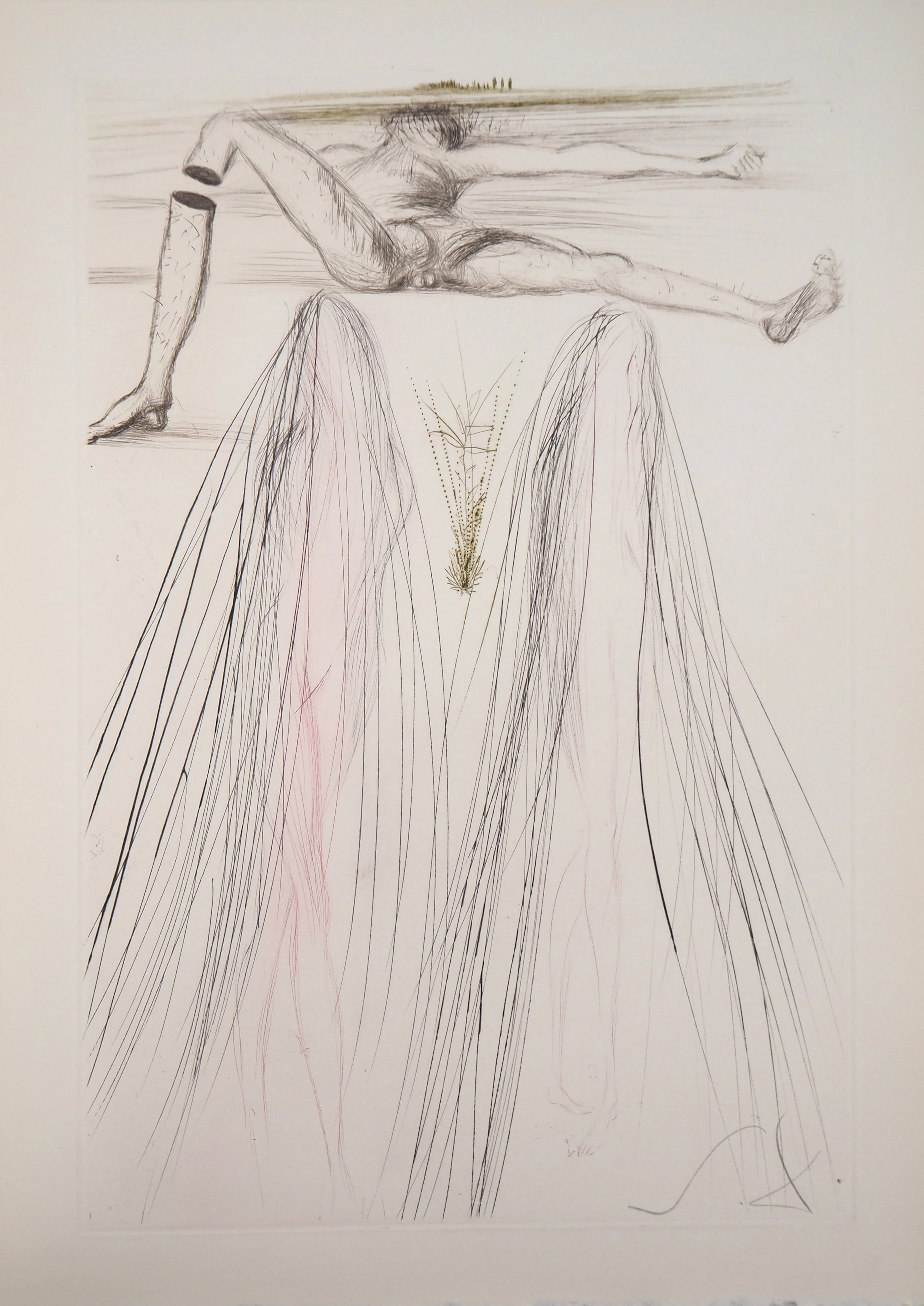 Salvador DALI : Le géant Beliagog - Gravure Originale Signée