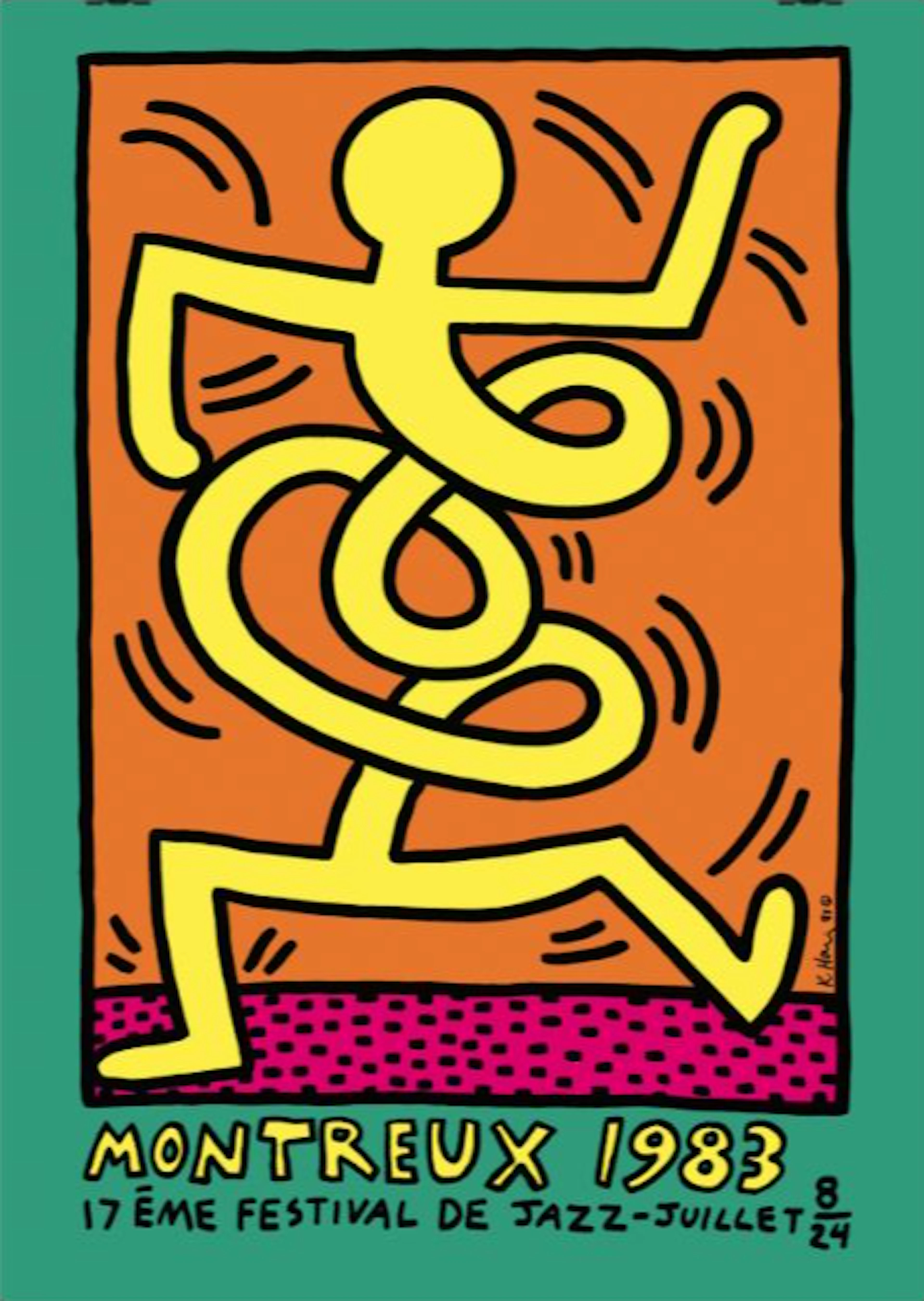 Keith HARING - Montreux, Jazz Festival, 1983, Sérigraphie