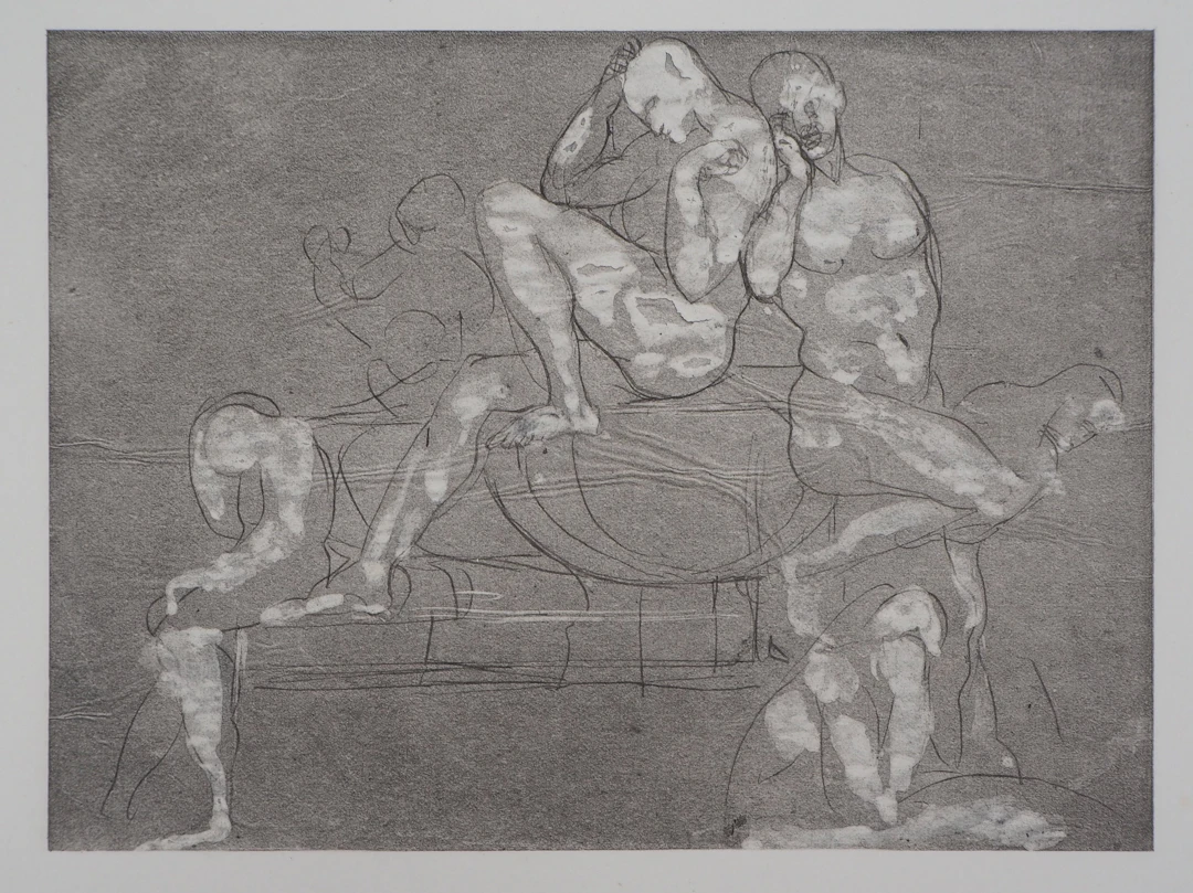 Auguste RODIN : Groupe d’ombres, Gravure