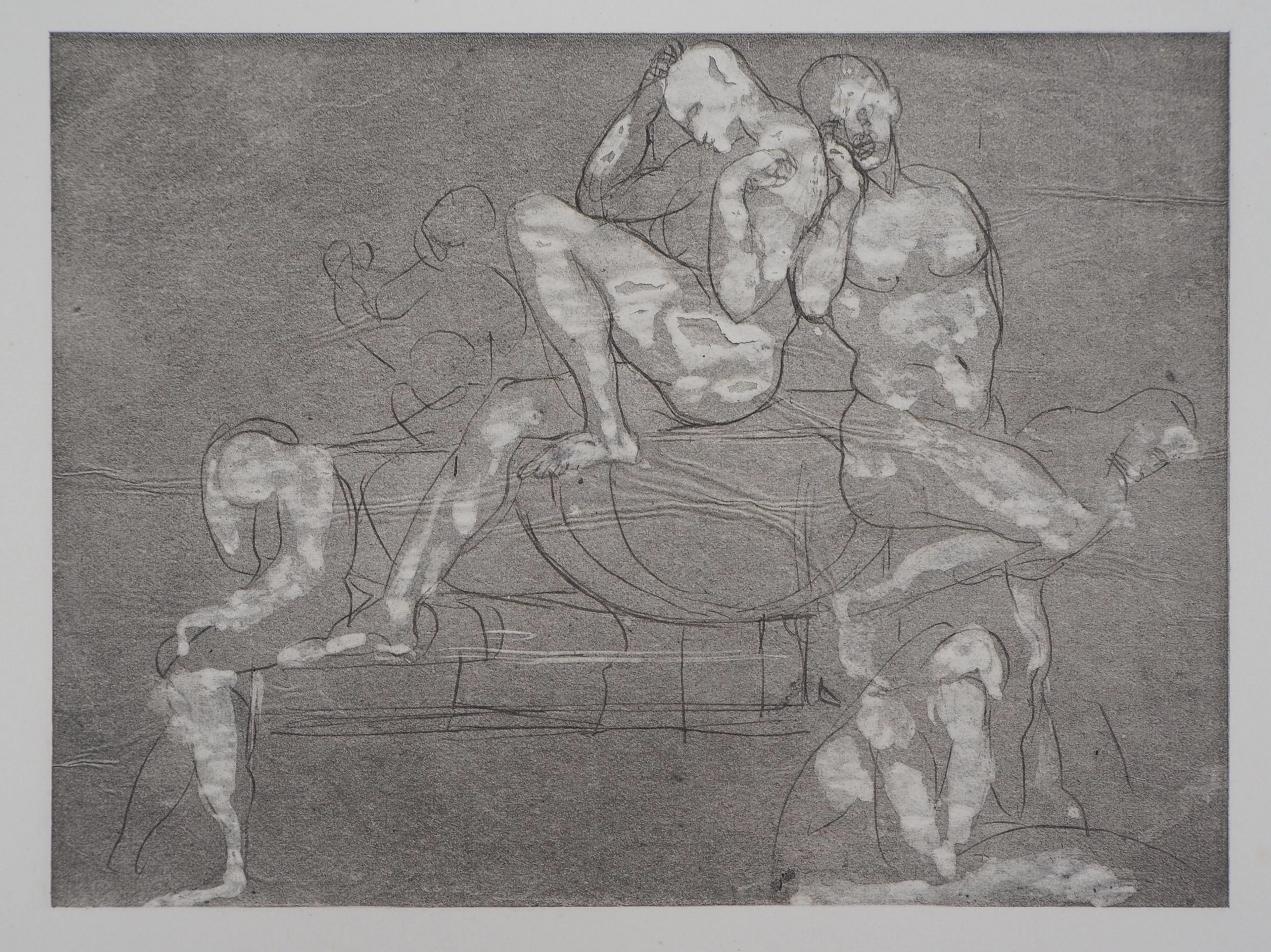 Auguste RODIN : Groupe d’ombres, Gravure