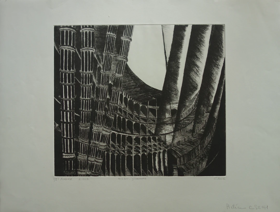 Hélène CSECH - Aurore, Gravure originale signée