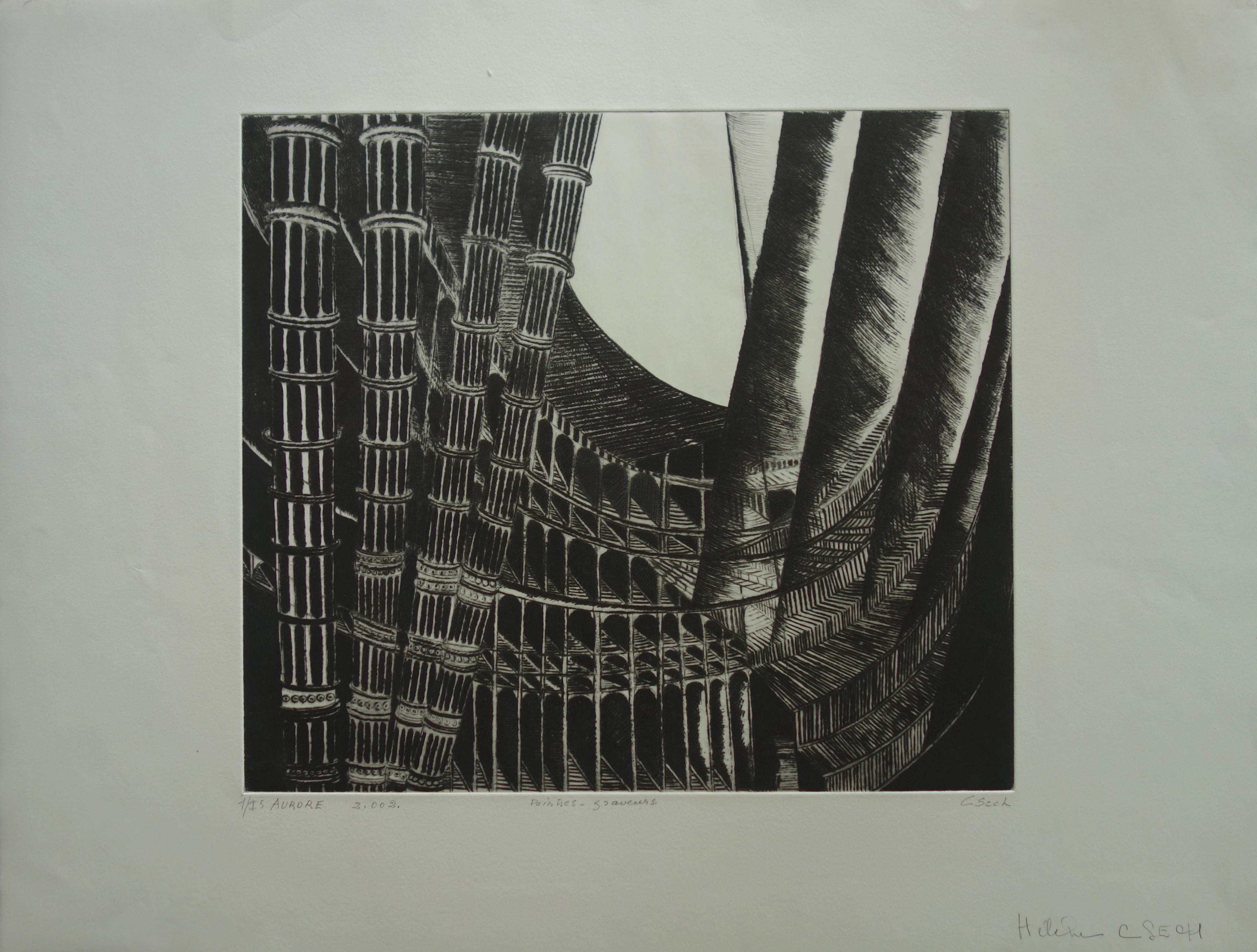 Hélène CSECH - Aurore, Gravure originale signée