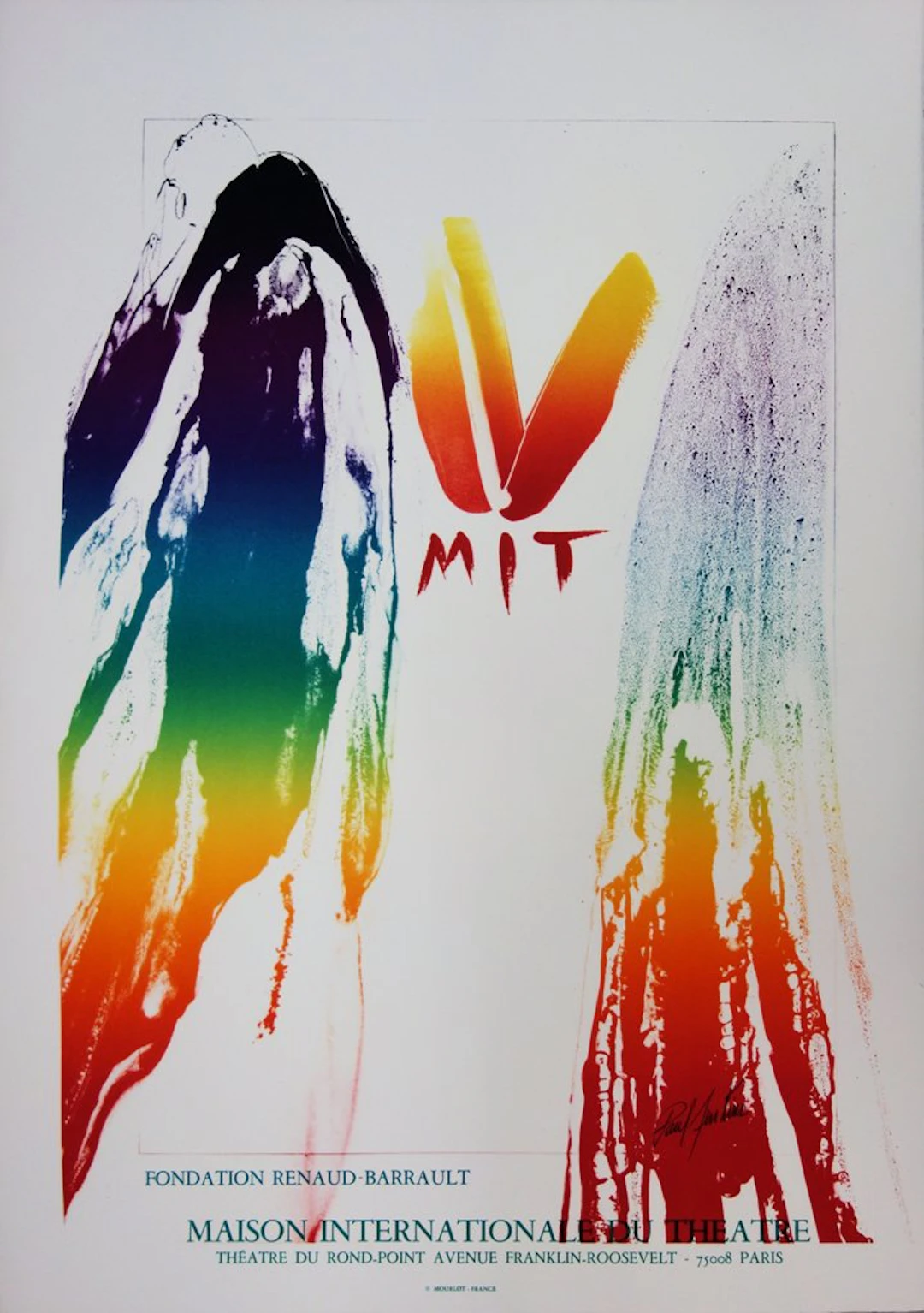Paul JENKINS : MIT Maison international du Théatre - Lithographie signée