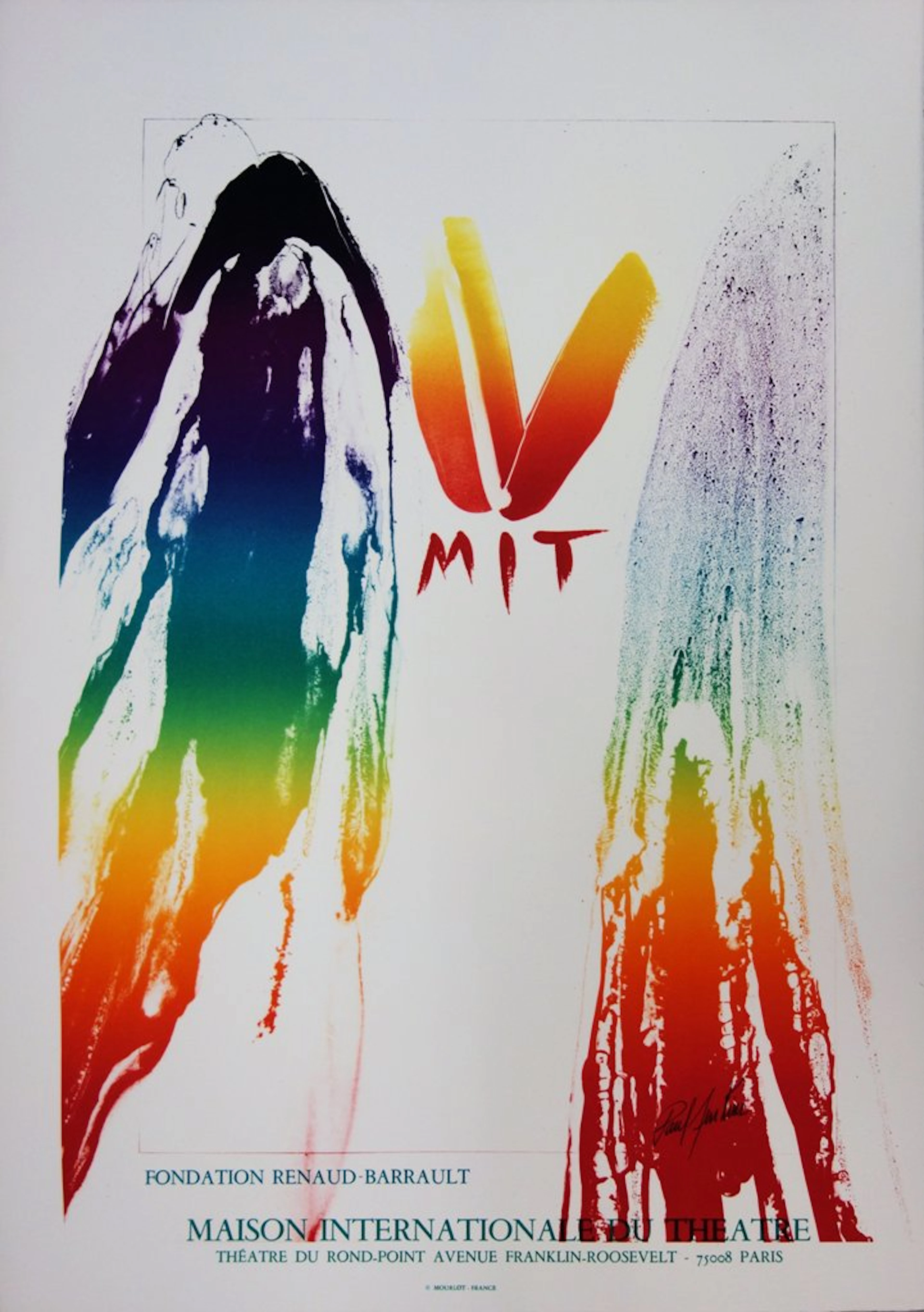Paul JENKINS : MIT Maison international du Théatre - Lithographie signée