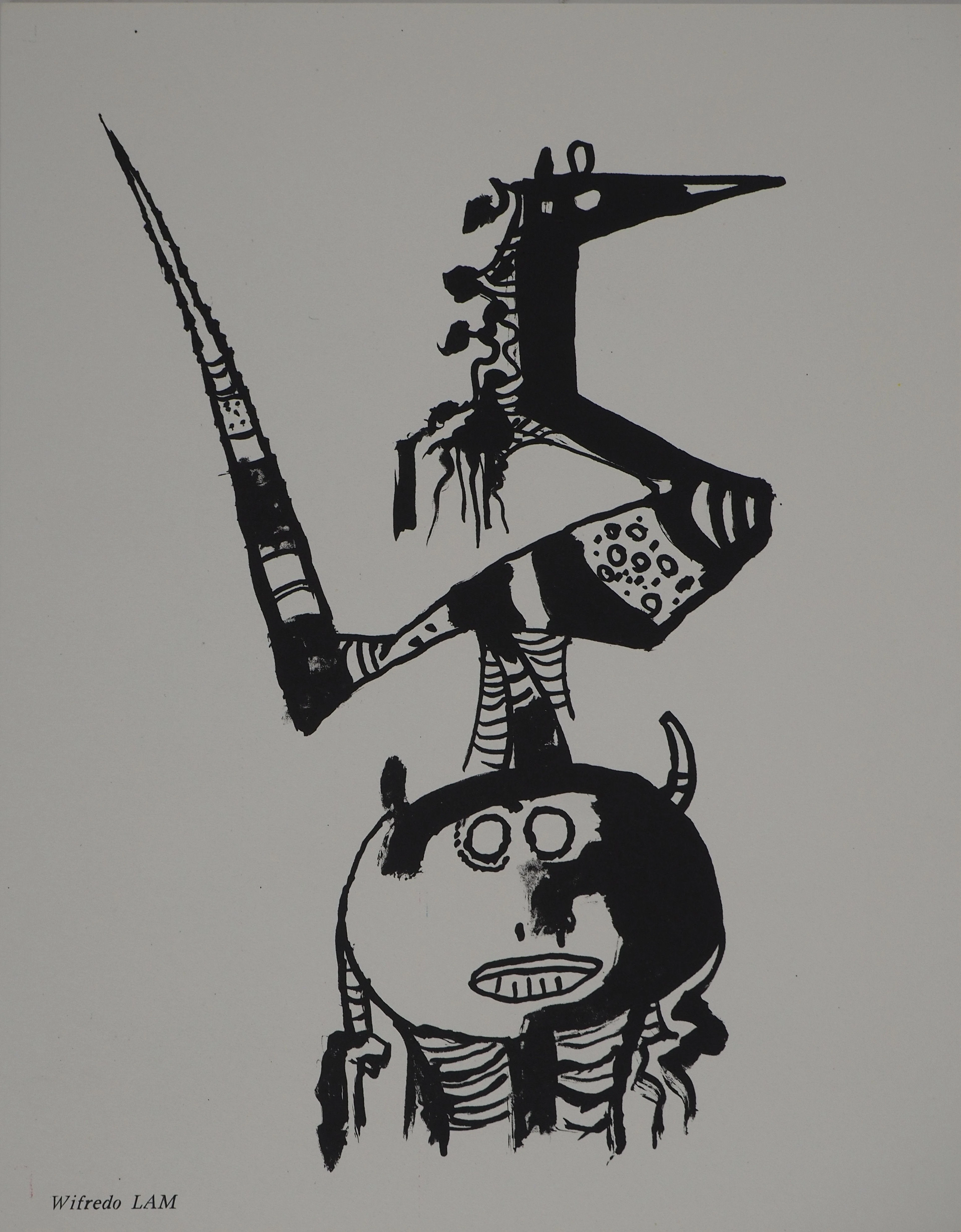 Wifredo LAM : Animaux fantastiques, Lithographie originale