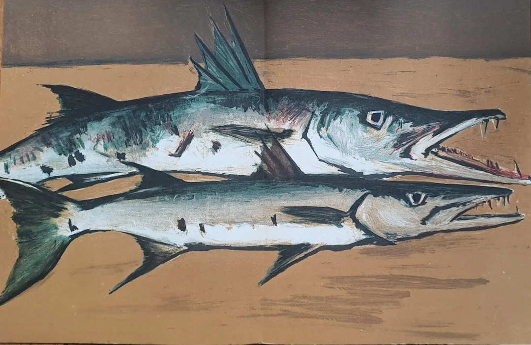 Robert Humblot (d’après) - Baracoudas - Lithographie originale