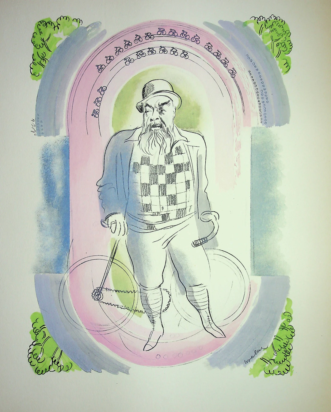 Milivoj UZELAC - Vélo, Le Cycliste - Lithographie originale signée