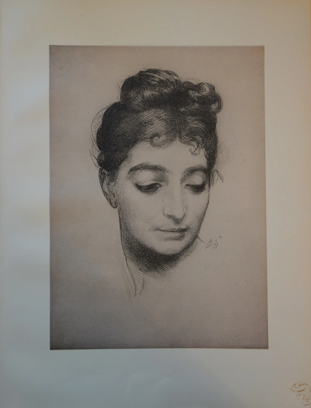 Félix BRACQUEMOND - Portrait, Lithographie originale signée (1897)