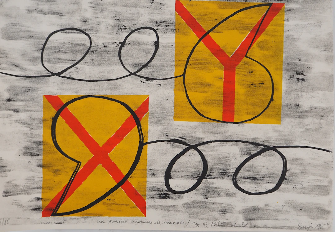 Kumi SUGAI : Reflet inversé, Lithographie originale signée