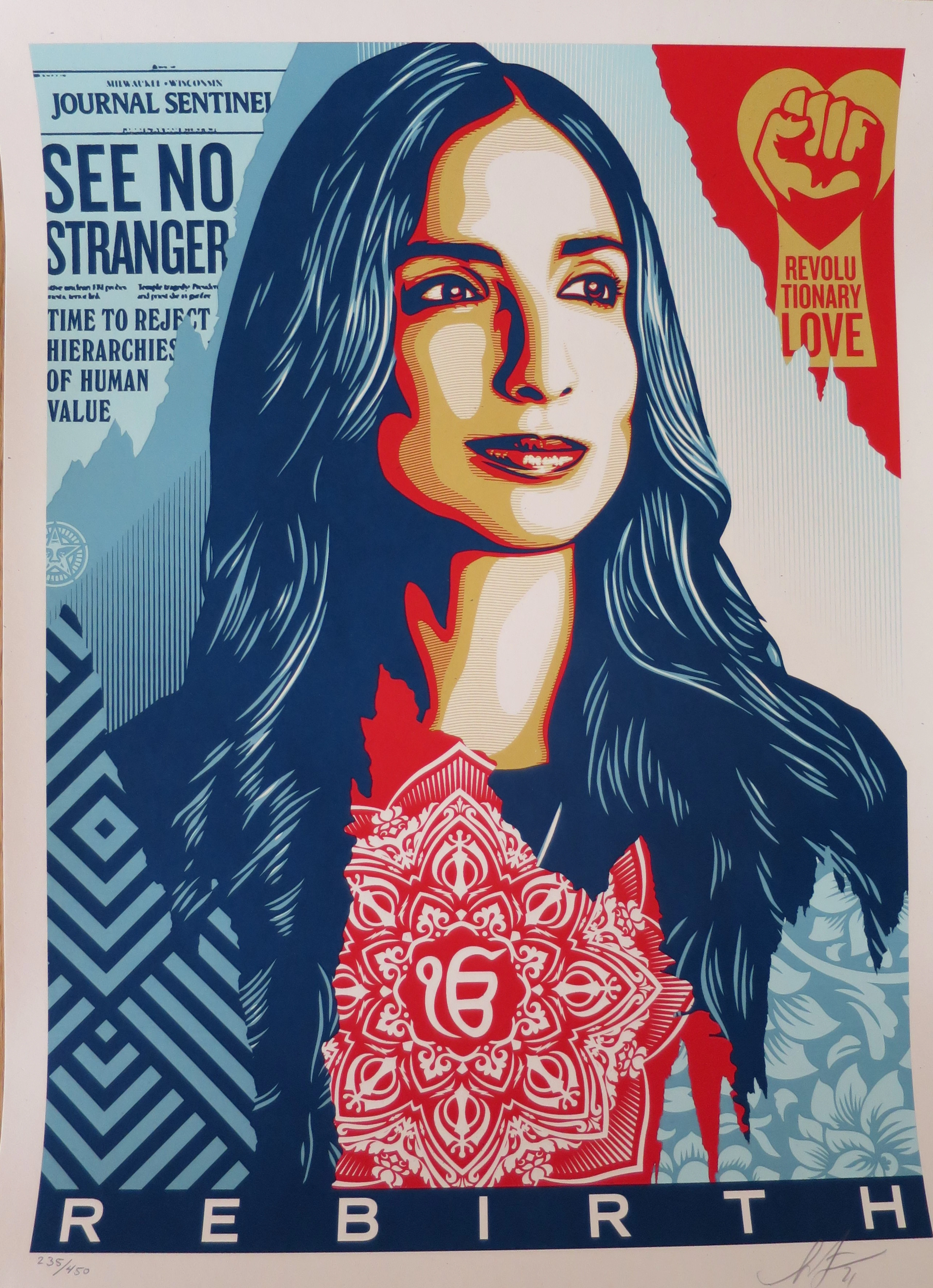 Shepard FAIREY (Obey) - Rebirth, 2021 - Sérigraphie signée au crayon