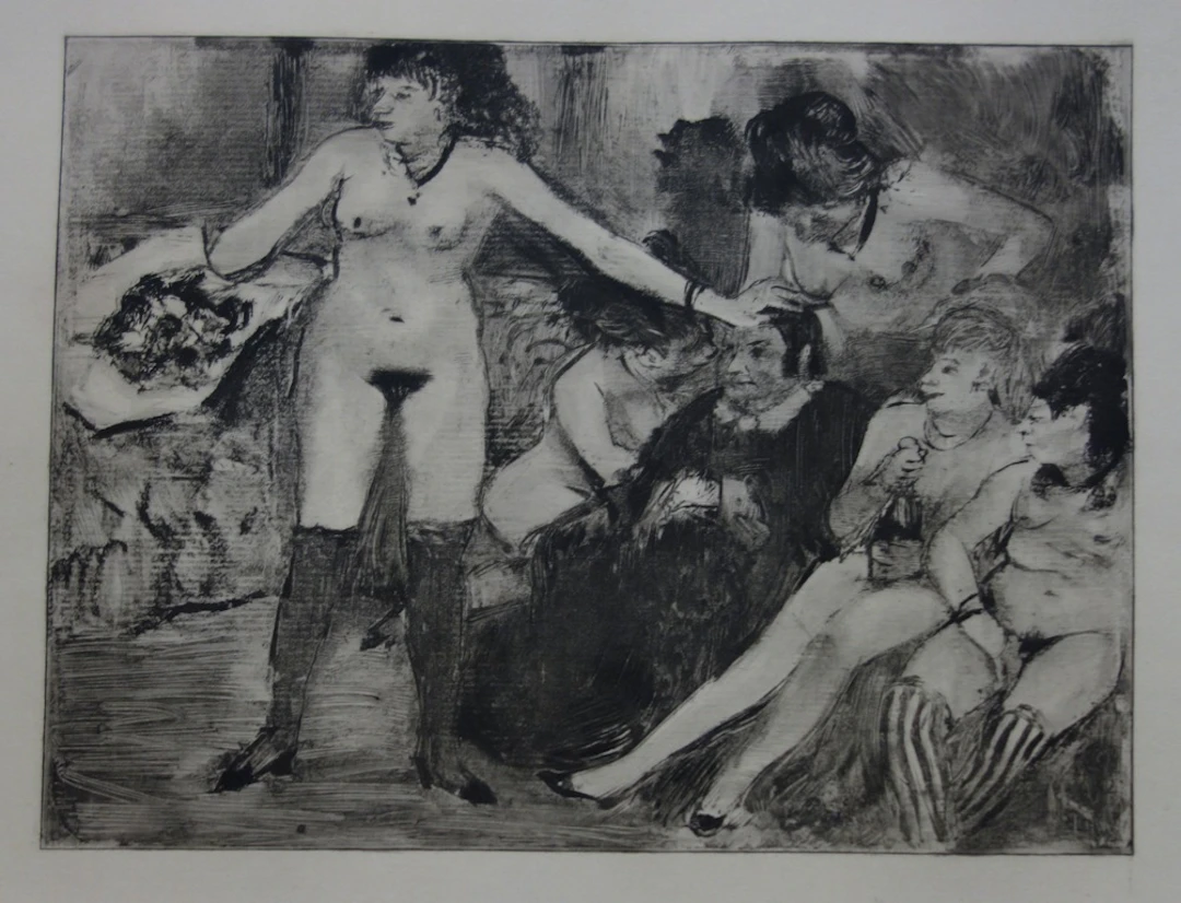 Edgar DEGAS : La fête de la patronne - Gravure originale, 1935