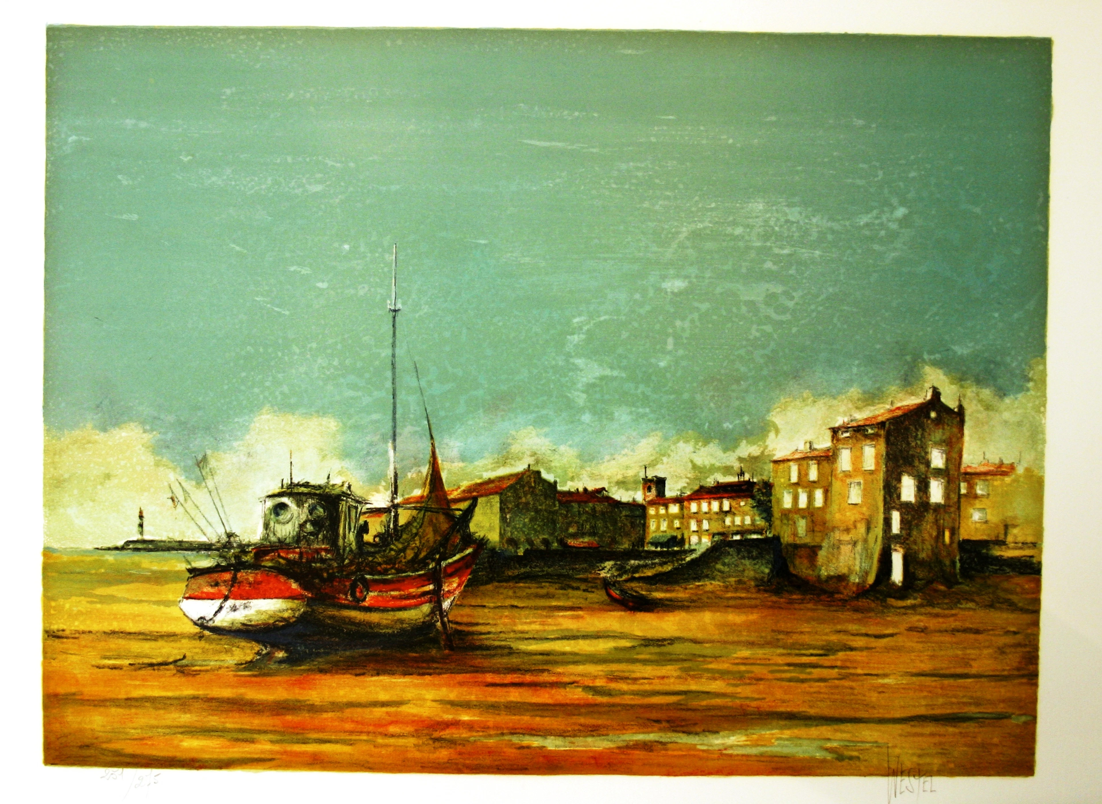Henri WESTEL - Saint-Tropez, 1960 - Lithographie originale