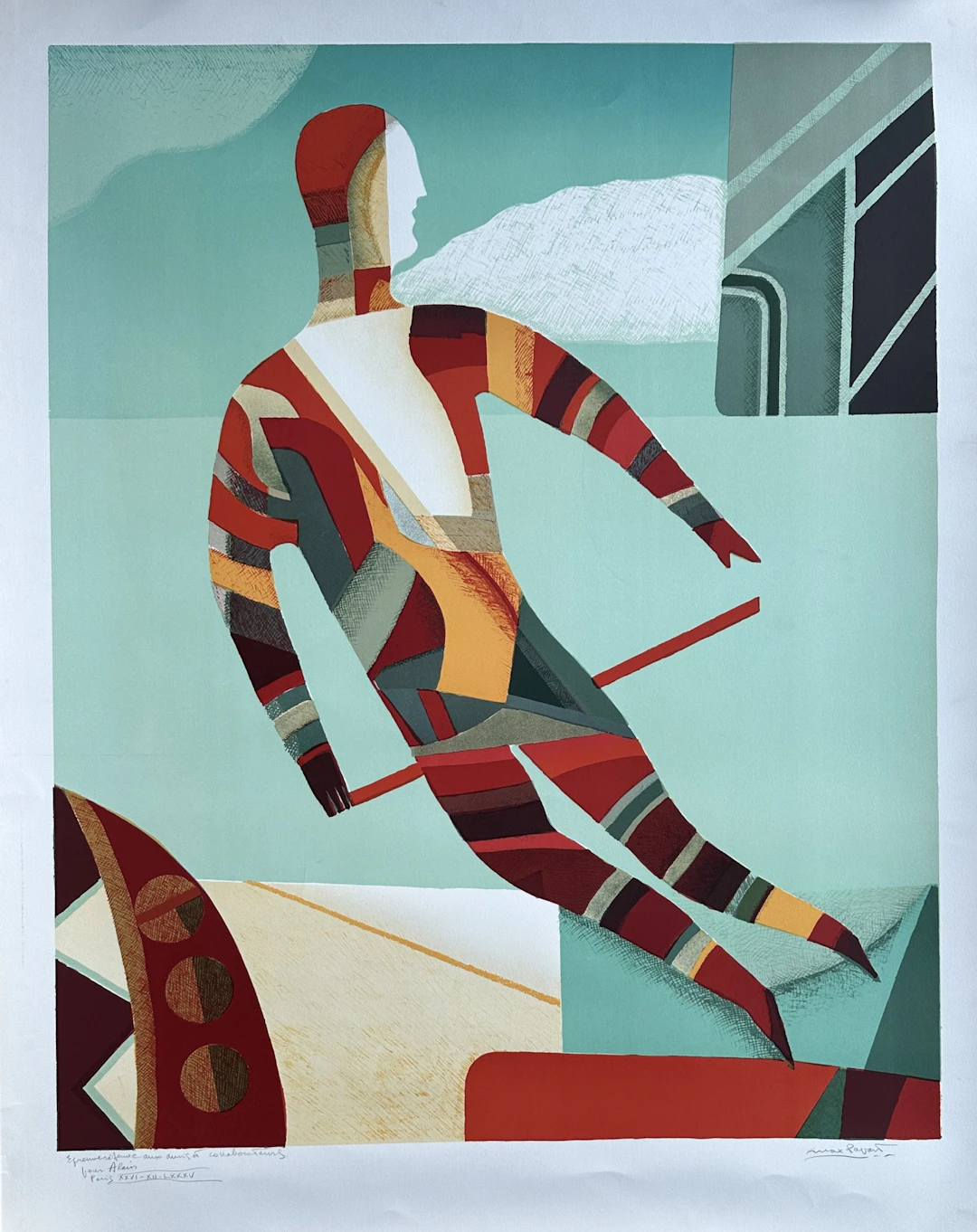 Max Papart (1911-1994) - Le Trapéziste, 1985 - Lithographie originale