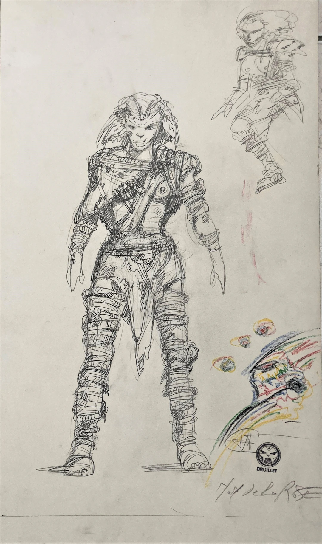 Philippe DRUILLET - Le Nom de la Rose - Dessin signé
