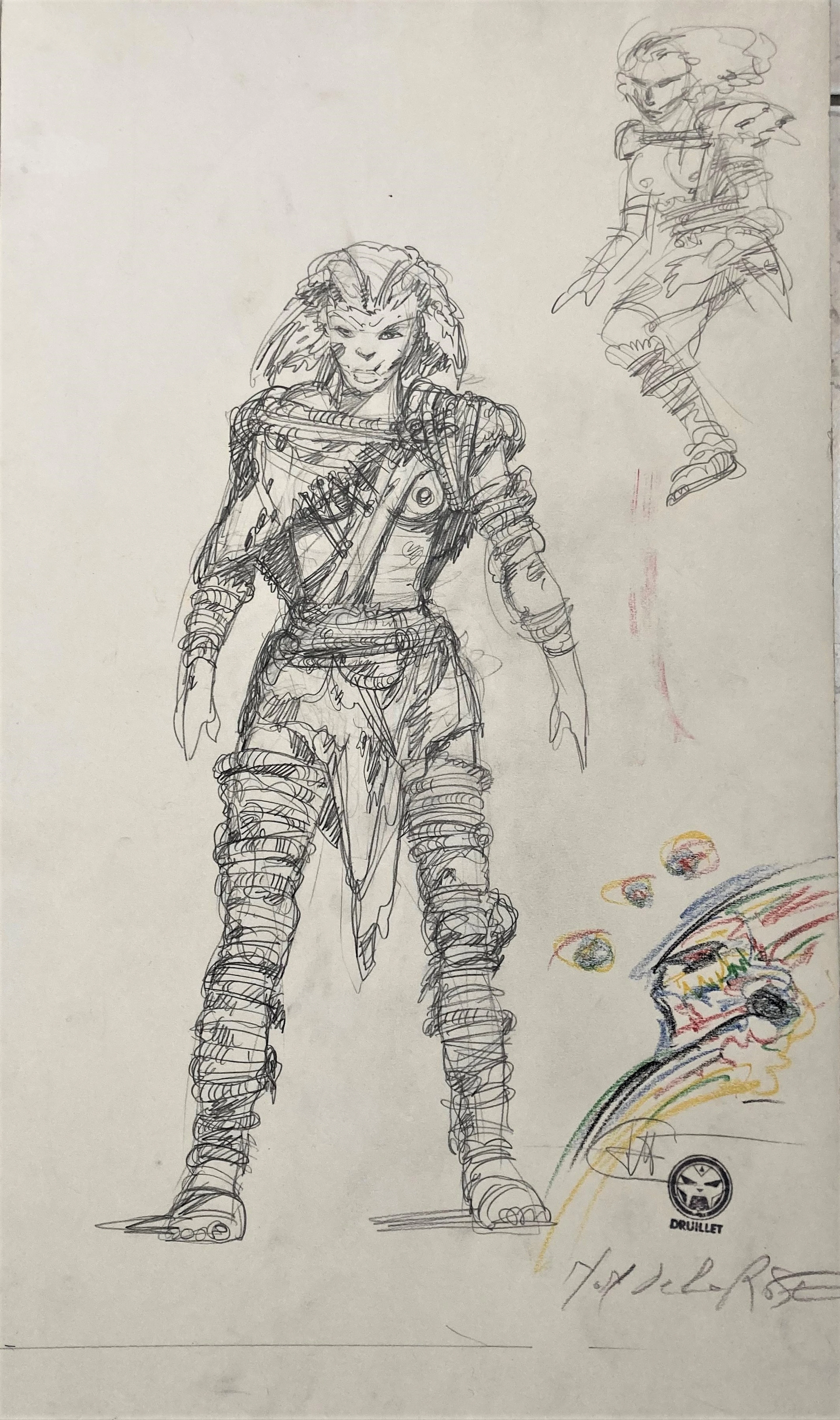 Philippe DRUILLET - Le Nom de la Rose - Dessin signé