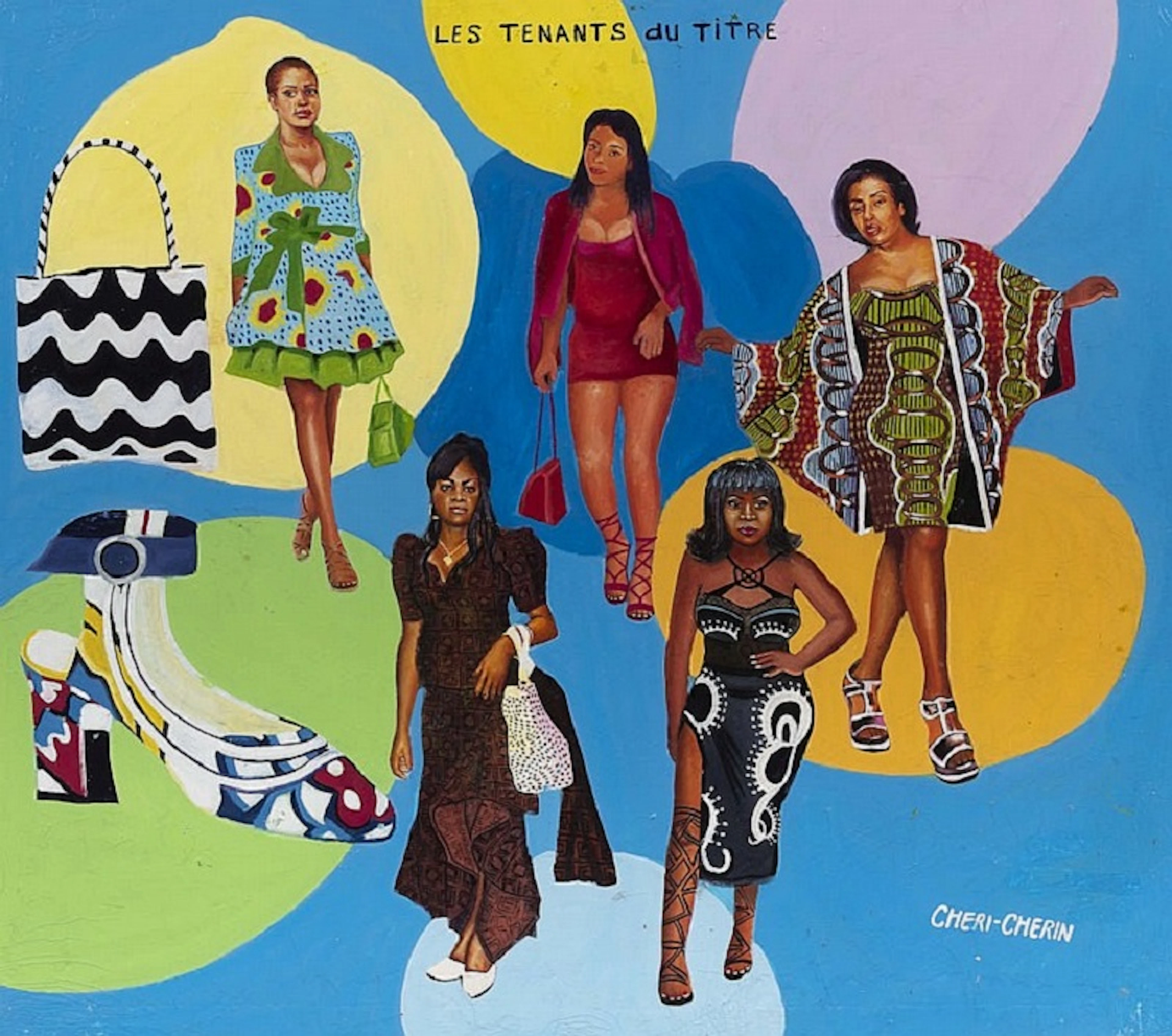 Chéri CHERIN - Les tenants du titre - Huile sur toile
