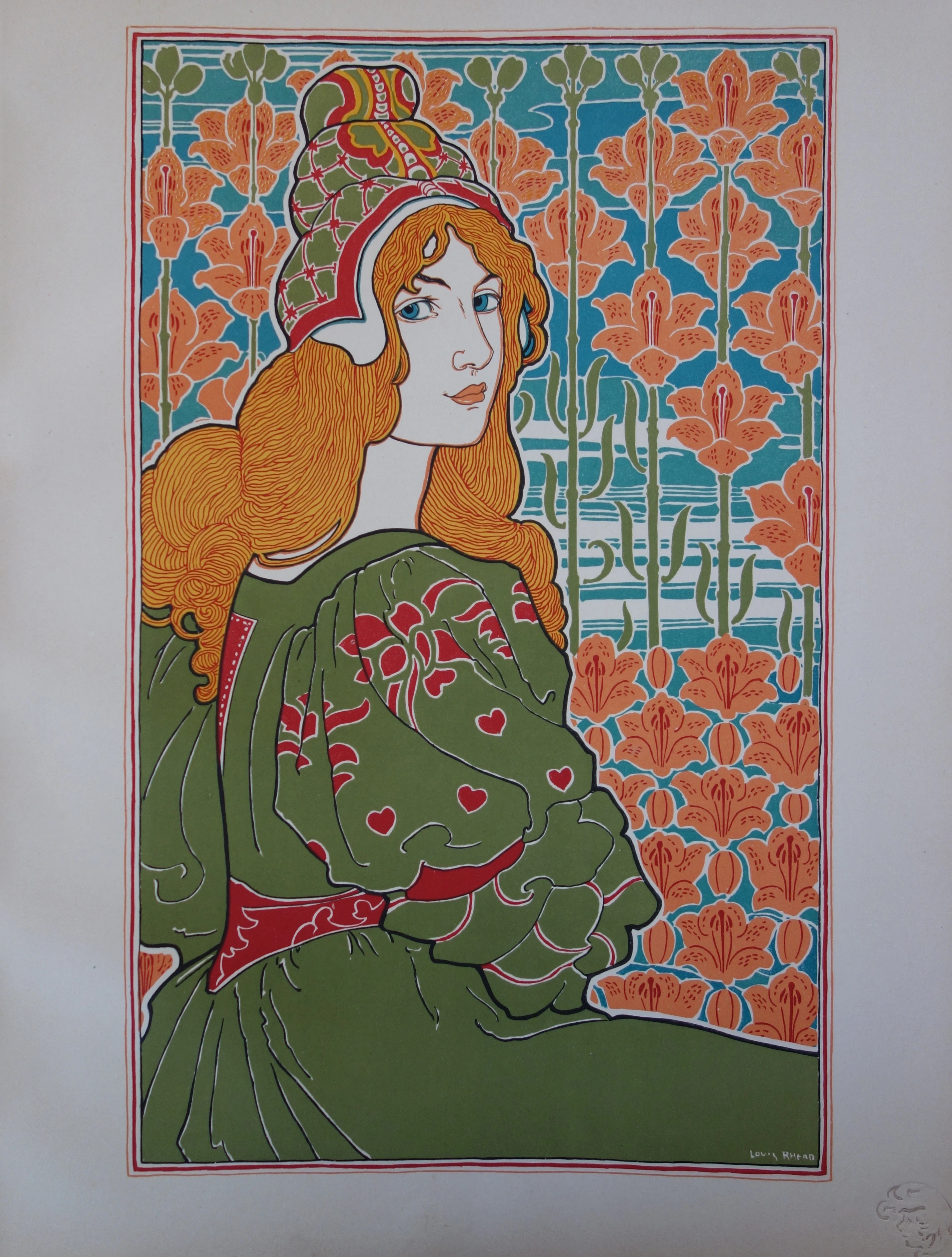 Louis John RHEAD : Jane, Lithographie originale signée