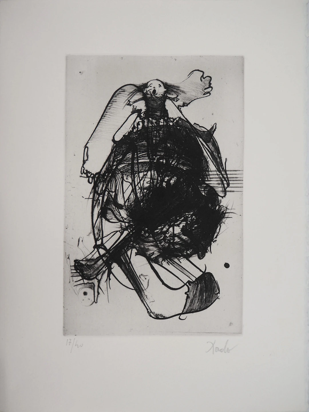 DADO : Sisyphe, 1997 - Gravure originale signée au crayon