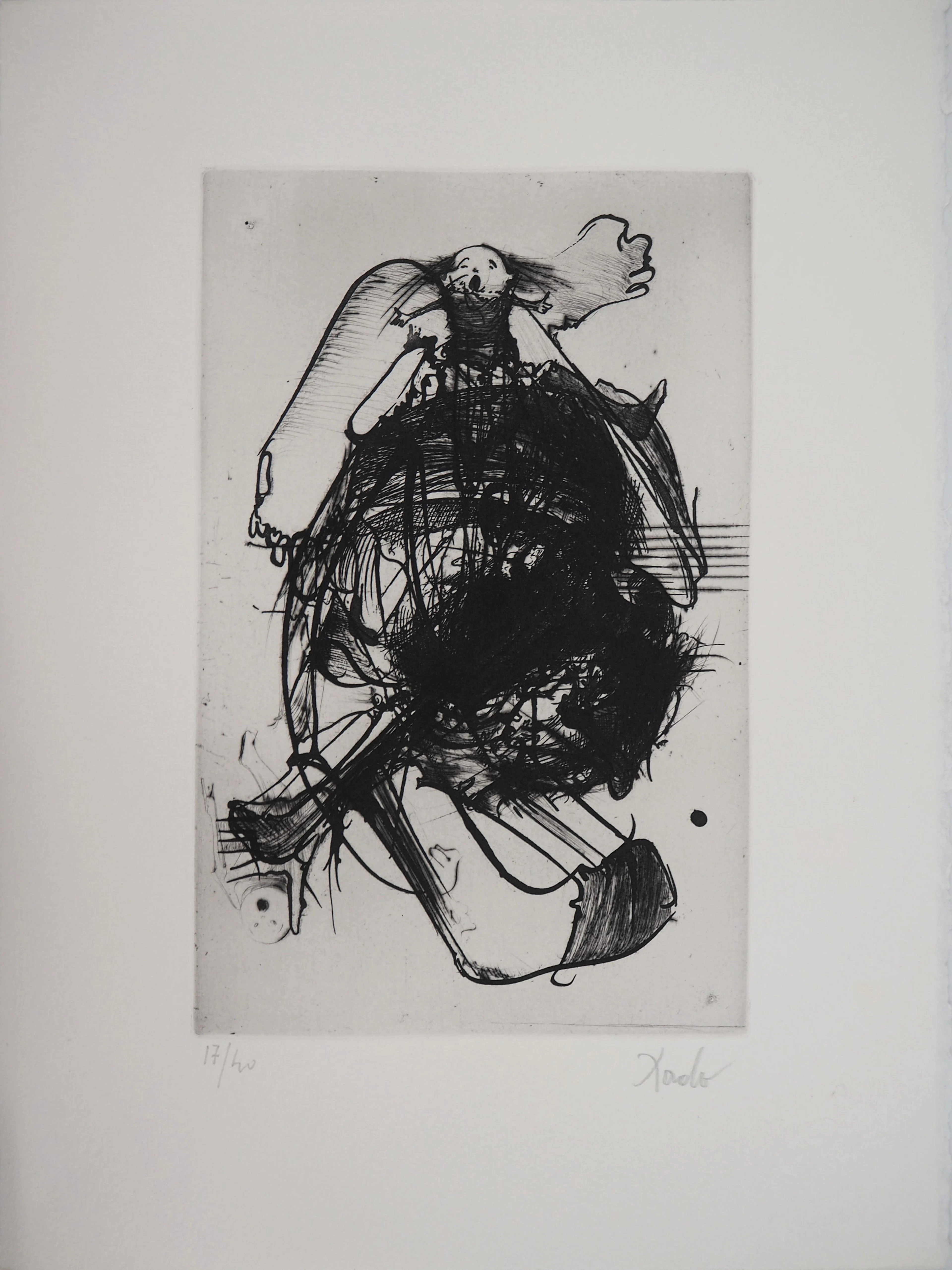 DADO : Sisyphe, 1997 - Gravure originale signée au crayon