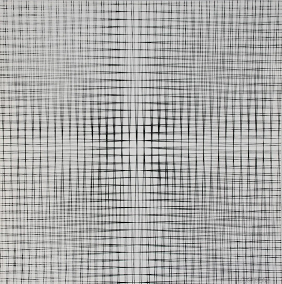 François MORELLET - 2 doubles trames, 1959 - Sérigraphie signée au crayon