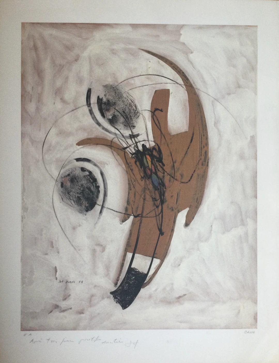 Joseph BANC - Composition ,1957 - lithographie signée