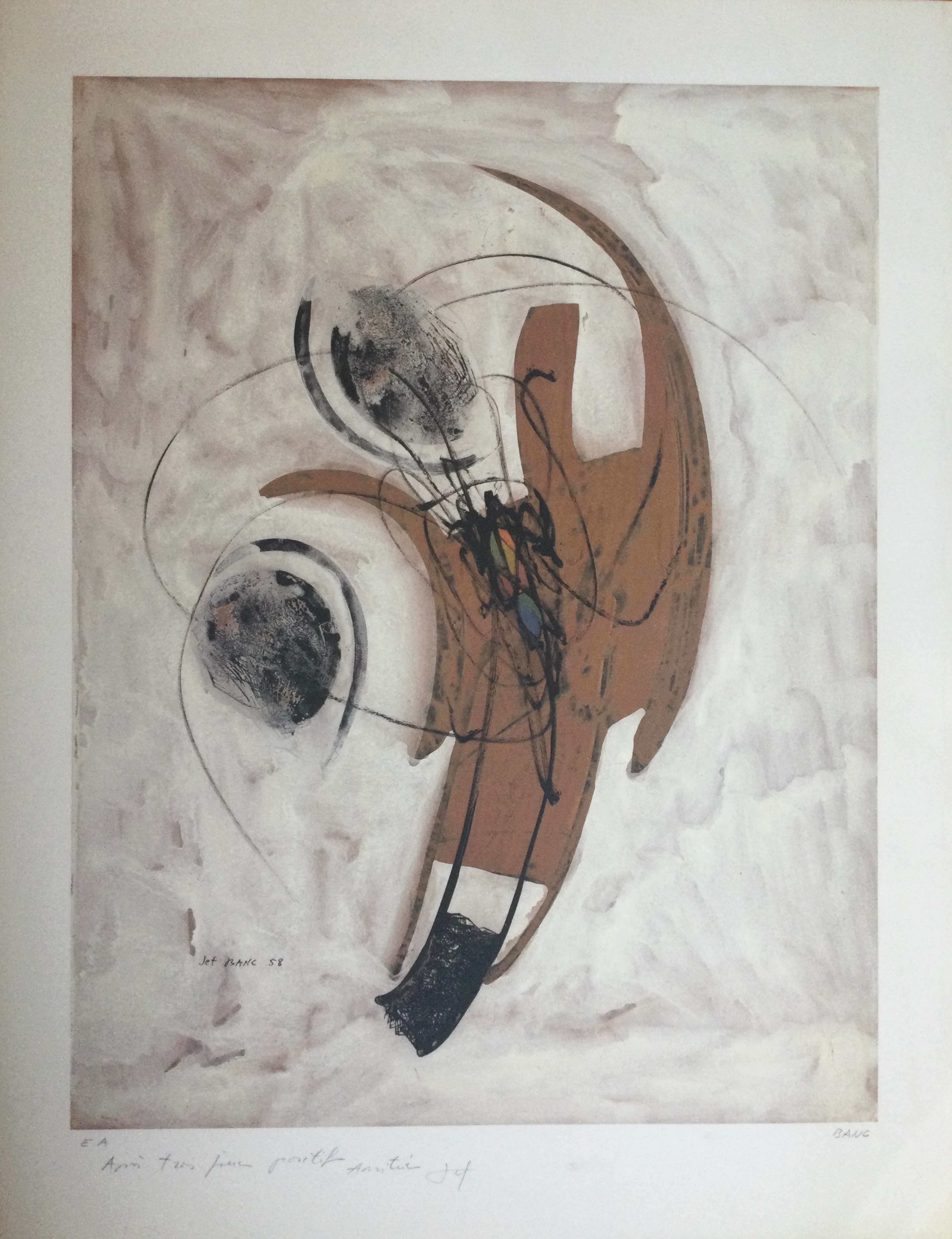 Joseph BANC - Composition ,1957 - lithographie signée