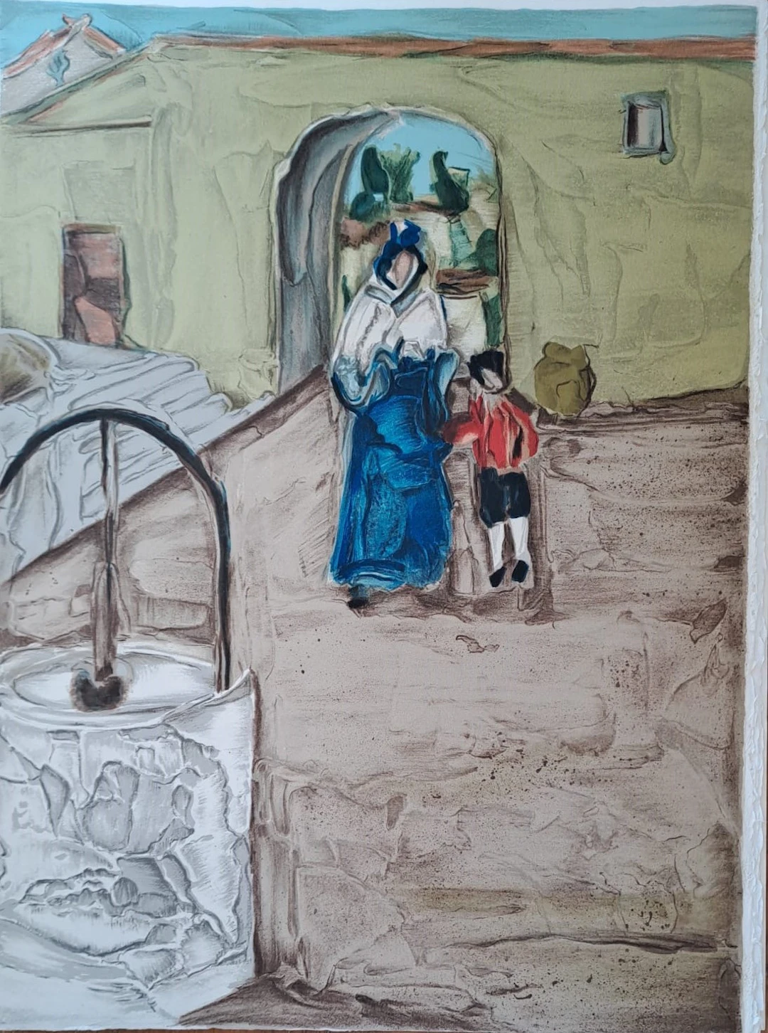 Toussaint d’Orcino - La femme et l’enfant- Lithographie originale