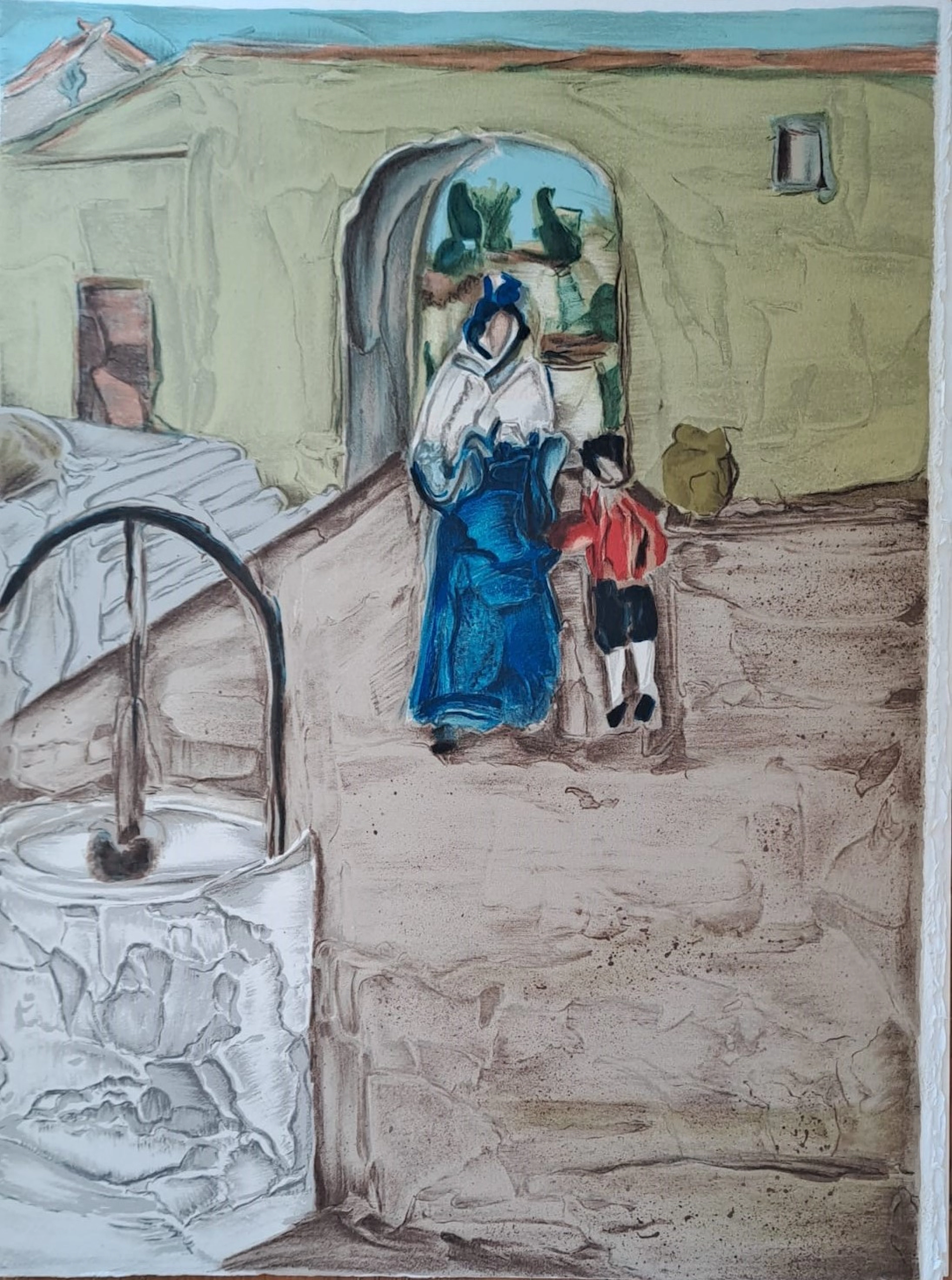 Toussaint d’Orcino - La femme et l’enfant- Lithographie originale