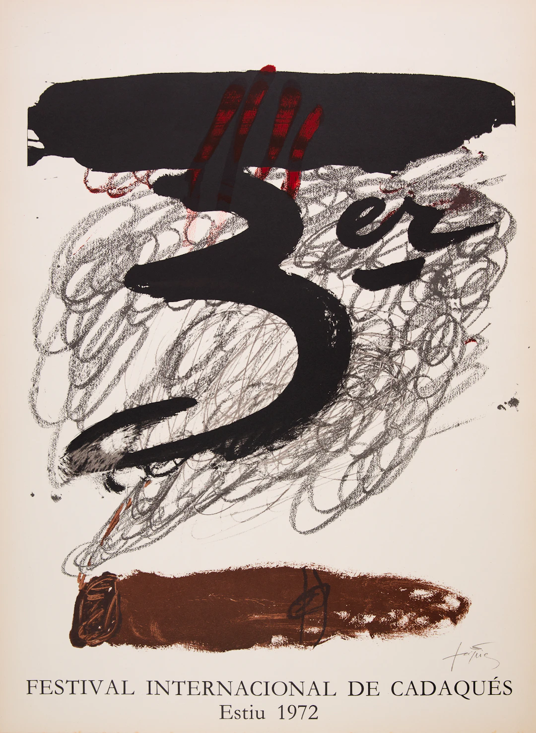 Antoni TAPIES : Festival de Cadaques - Lithographie originale signée