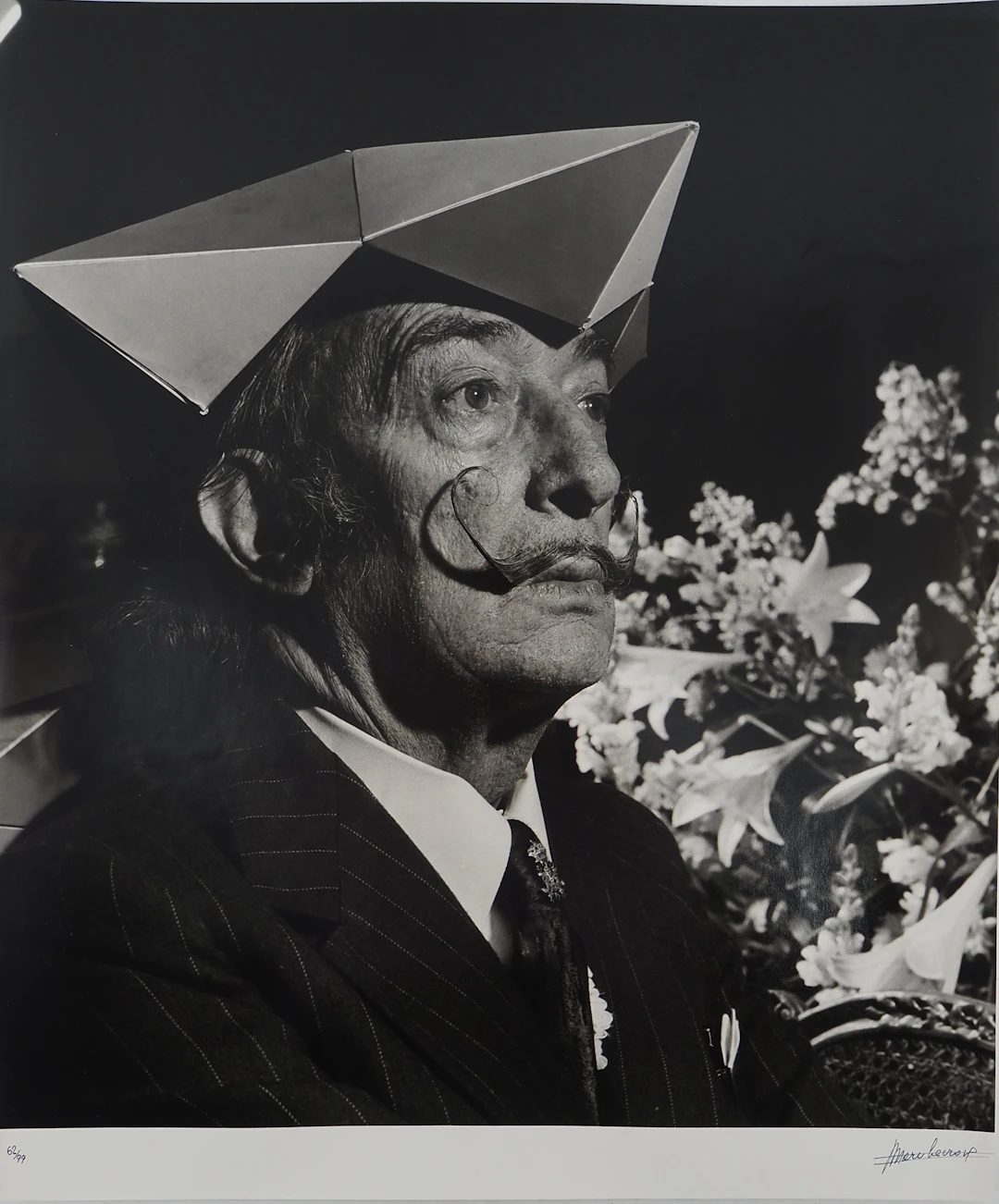 Marc LACROIX : Dali au tricorne cubiste, 1971 Photographie originale signée