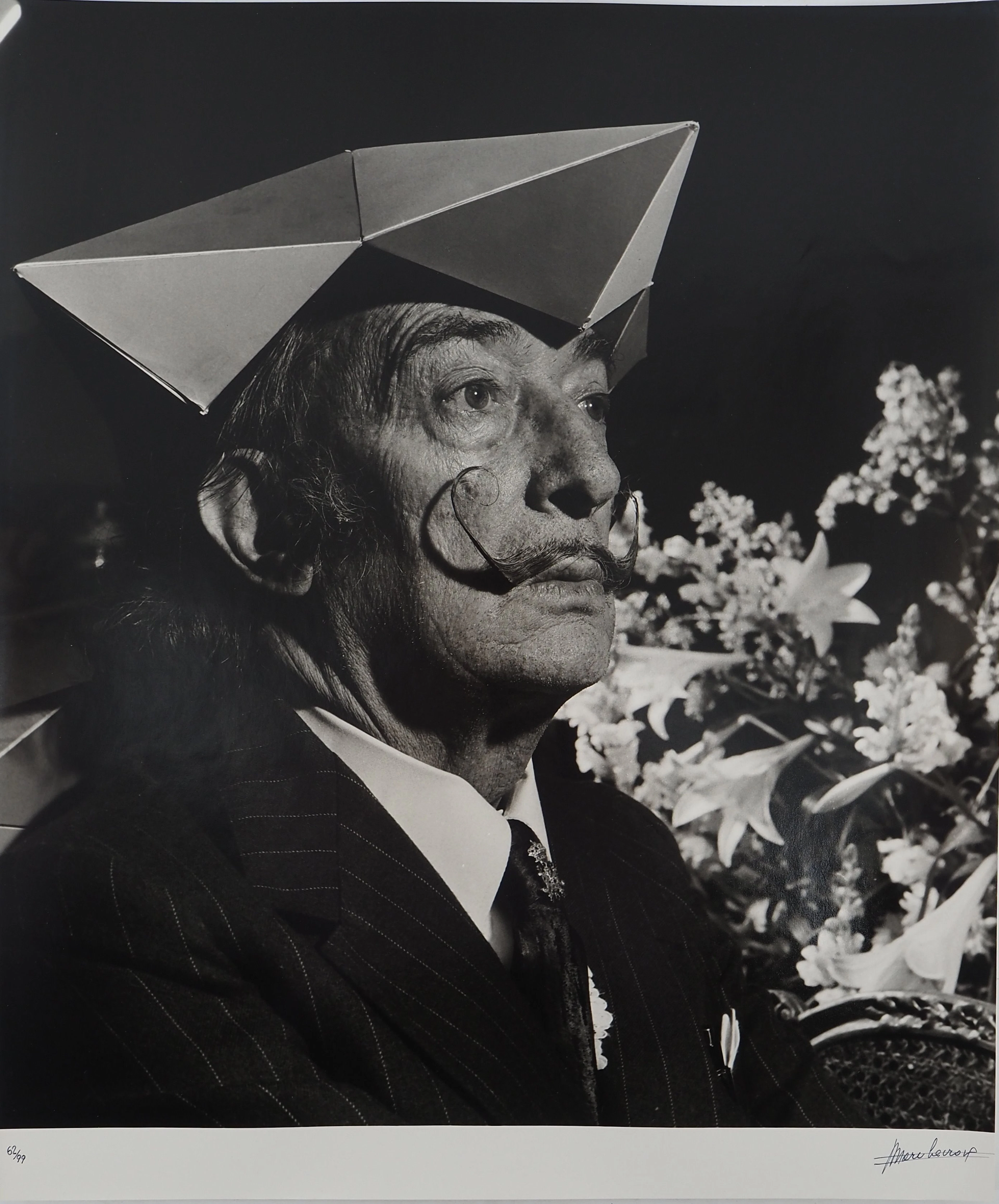 Marc LACROIX : Dali au tricorne cubiste, 1971 Photographie originale signée
