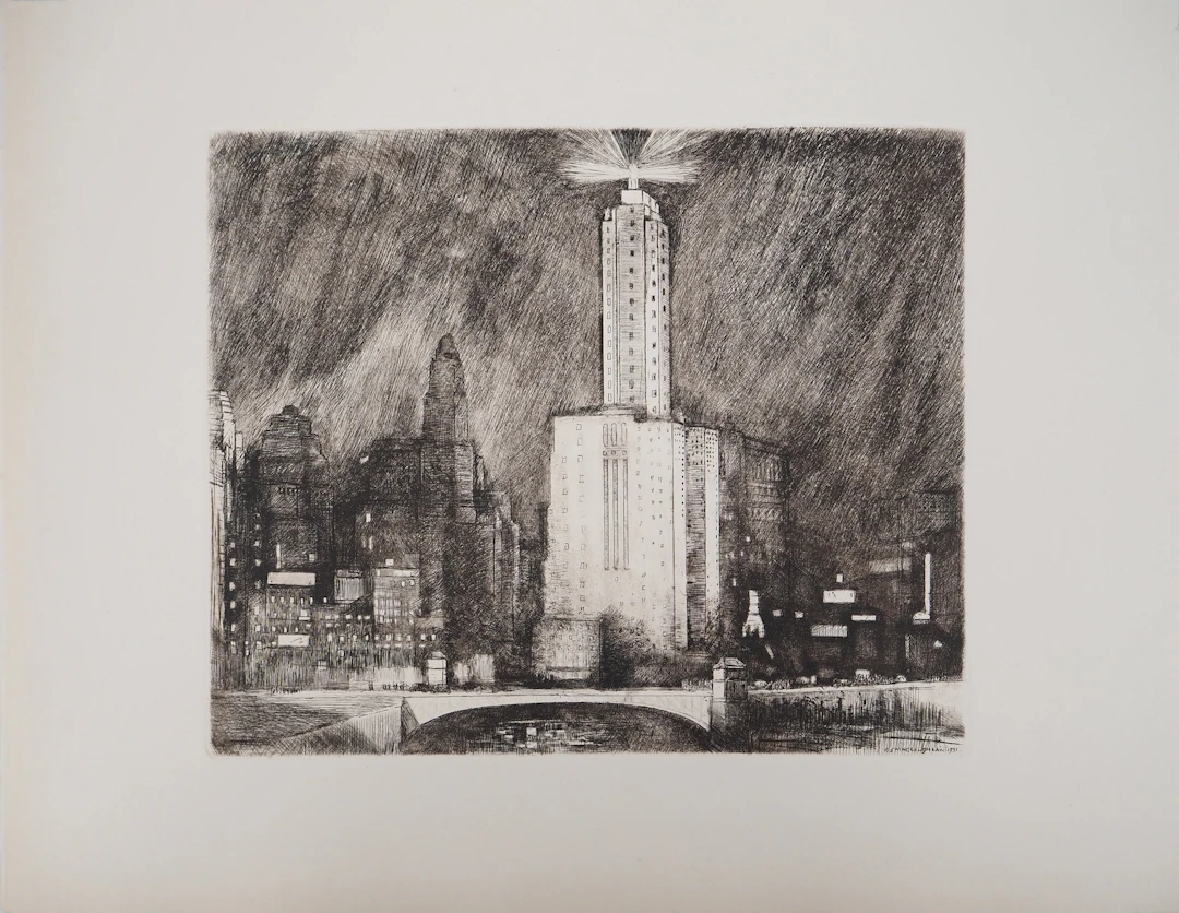 Donald Shaw MacLaughlan - Chicago : the Wacker Drive, c. 1931 - Gravure