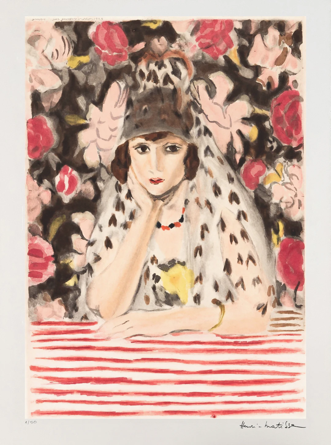 Henri Matisse (d’après), L’ Espagnole à la Mantille, sérigraphie signée