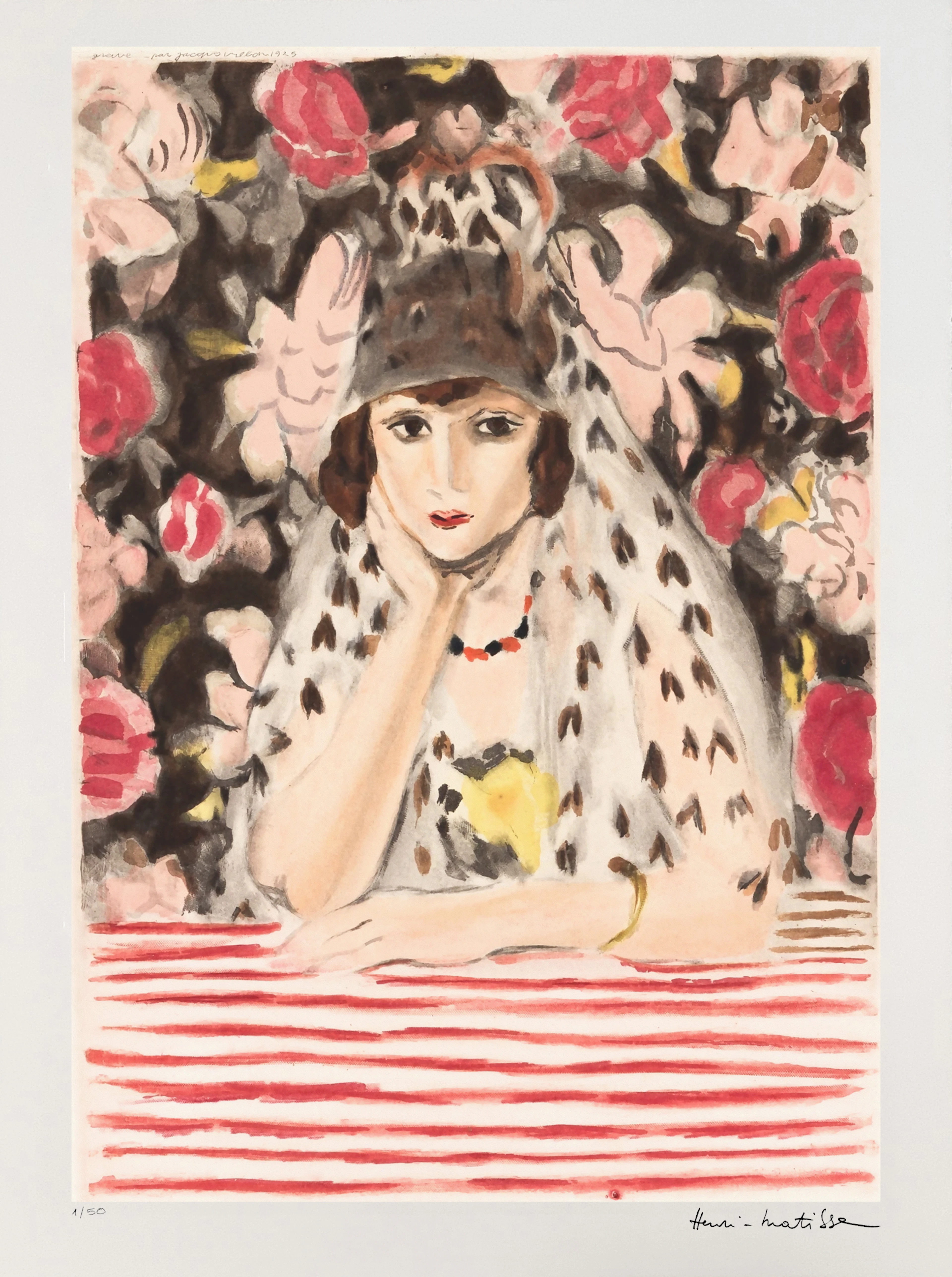 Henri Matisse (d’après), L’ Espagnole à la Mantille, sérigraphie signée