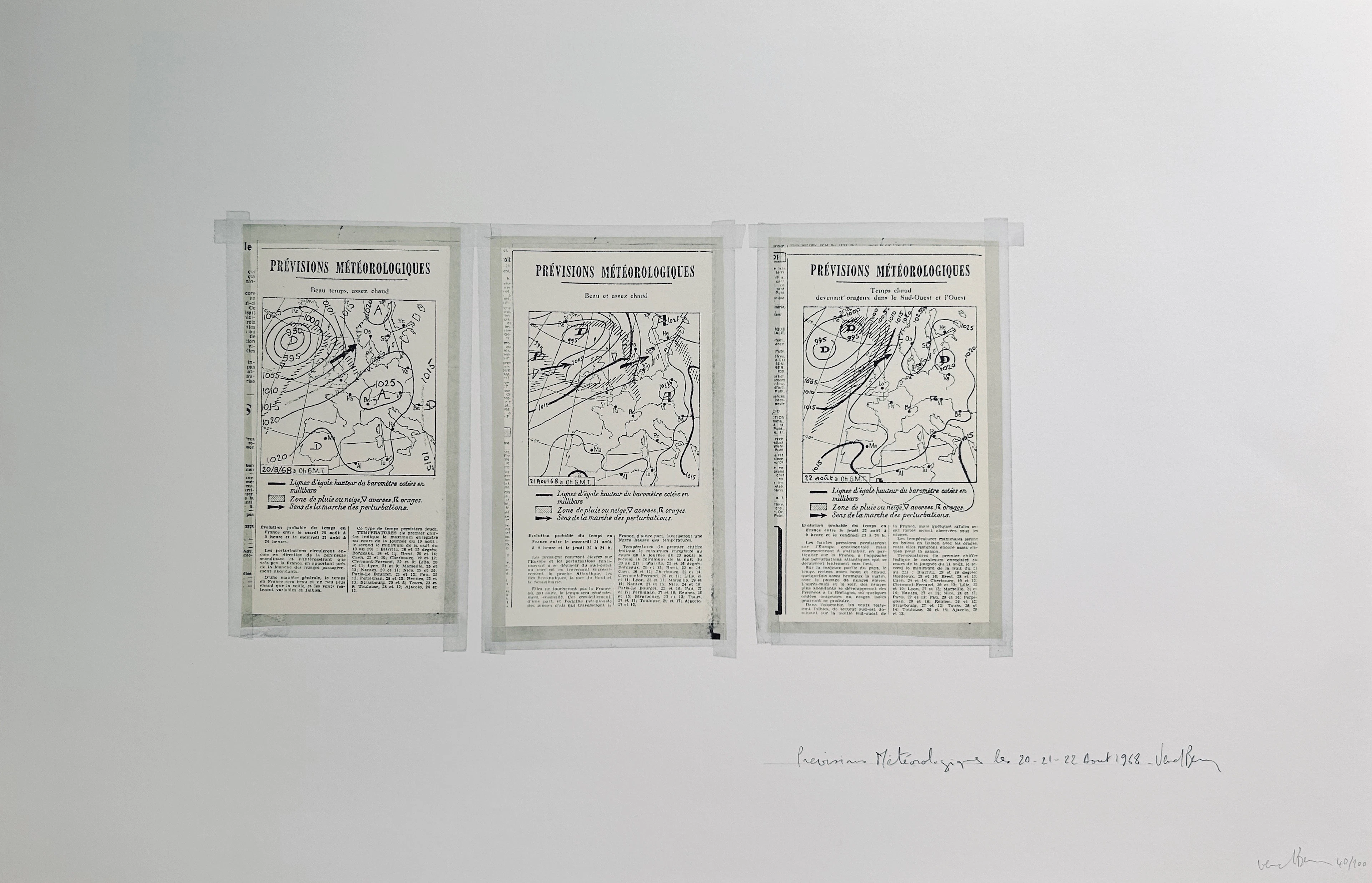Bernar VENET - Prévisions Météorologiques les 20-21-22 Août 1968