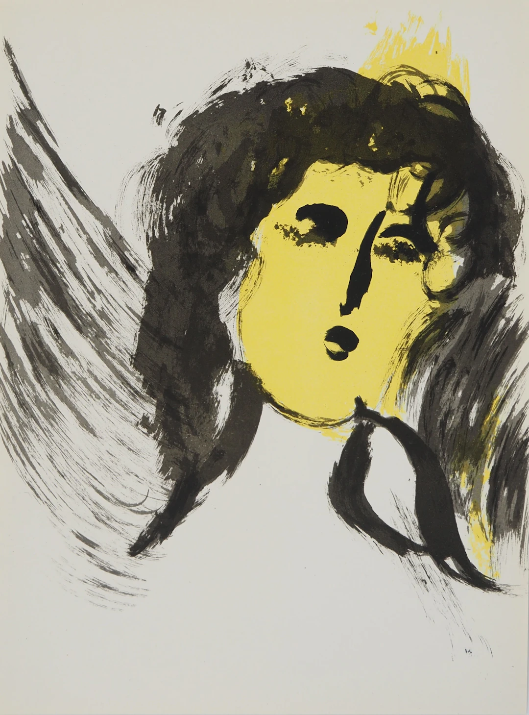 Marc CHAGALL : La Bible, L'ange, Lithographie originale