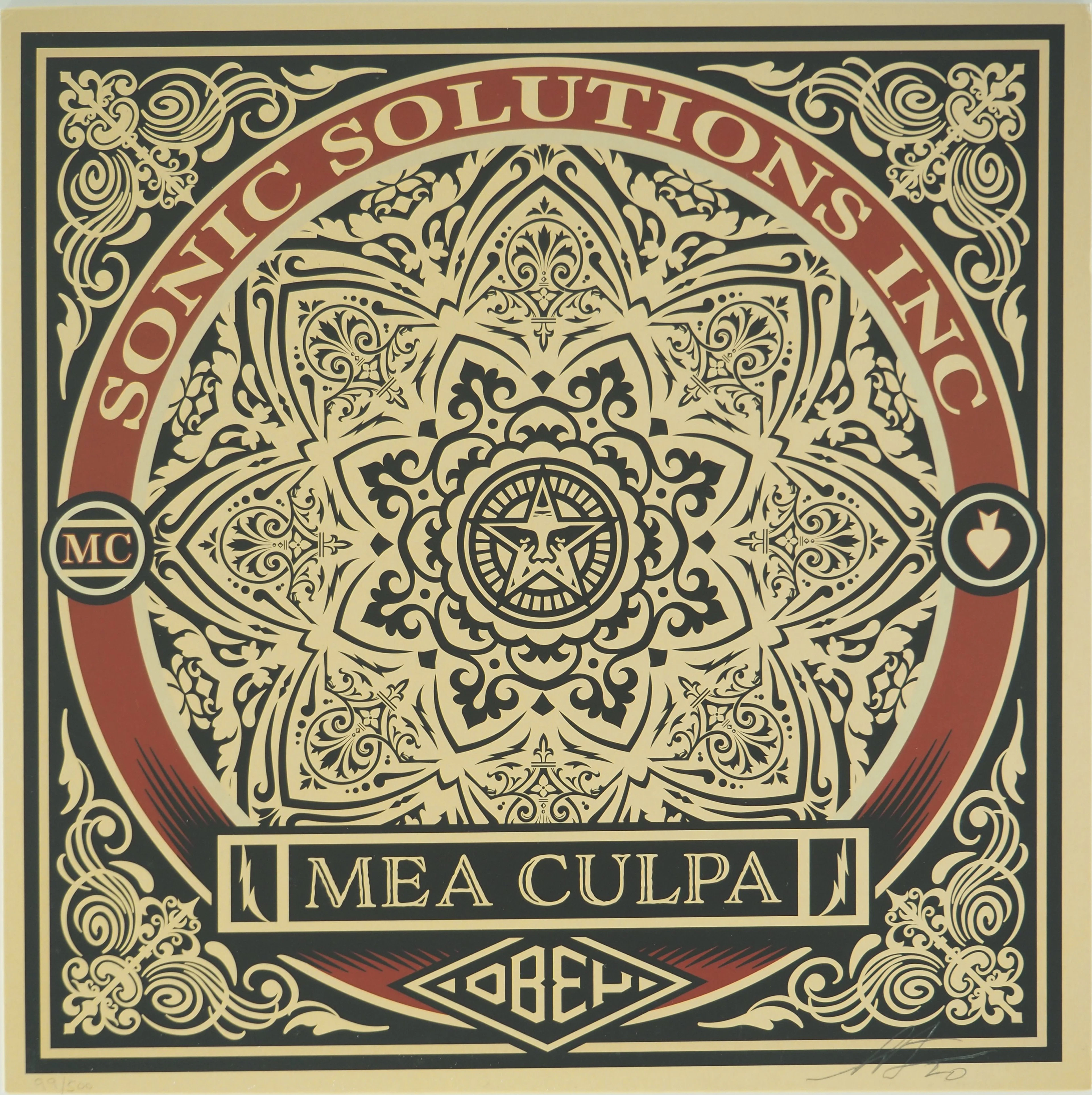 Shepard FAIREY (OBEY) : Mea culpa - Vinyle signé