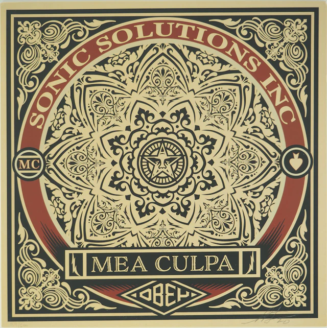 Shepard FAIREY (OBEY) : Mea culpa - Vinyle signé