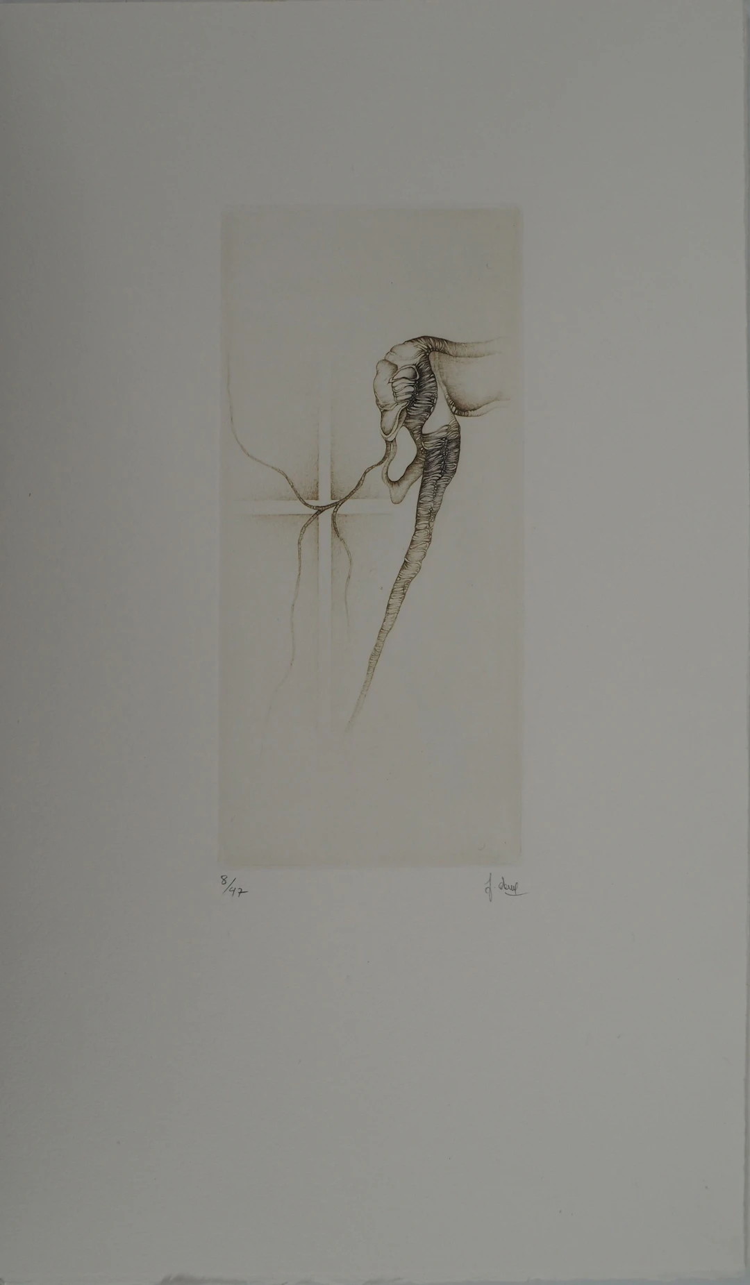 Fred DEUX : Les racines, Gravure originale signée