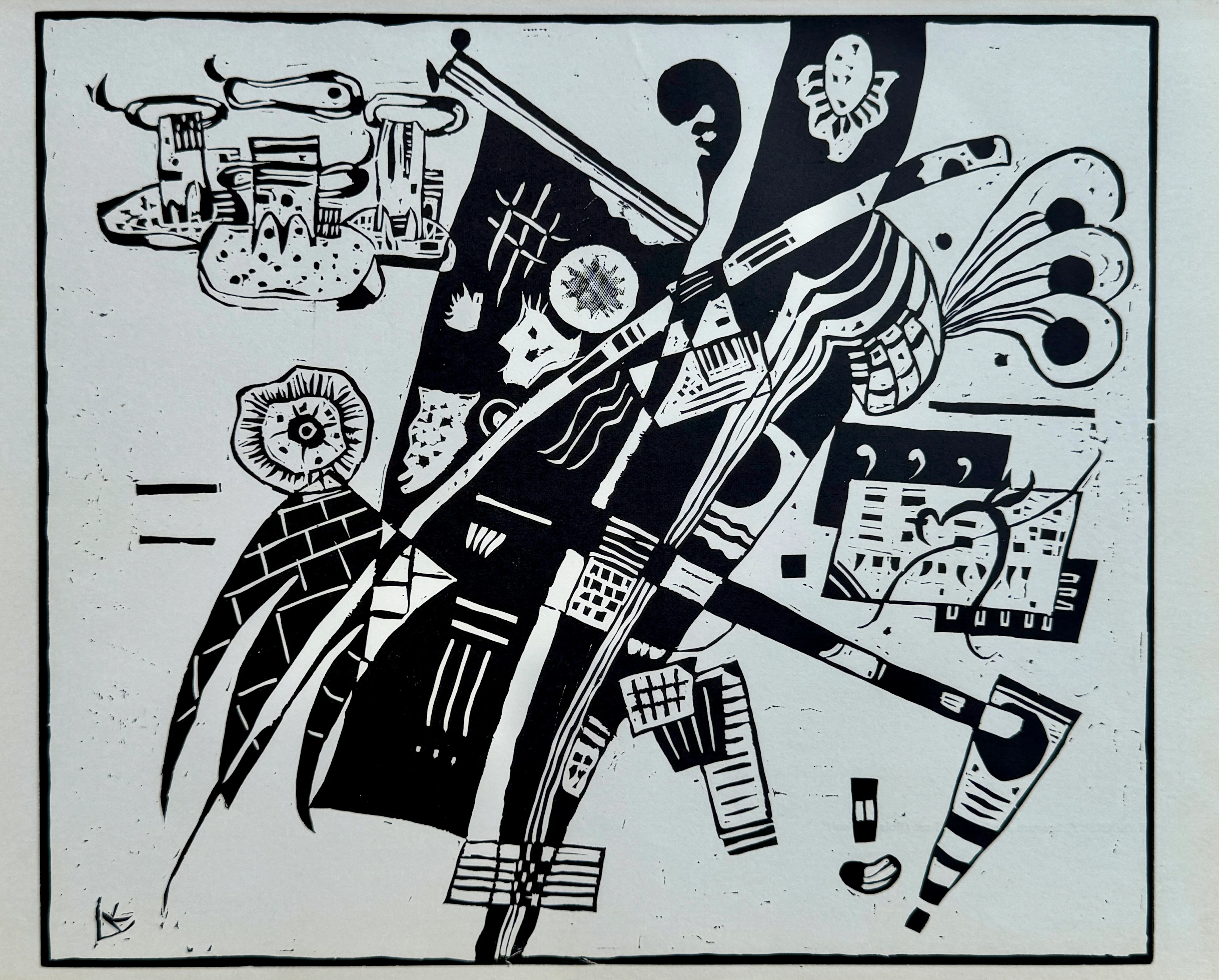 Wassily Kandinsky - Composition - Gravure sur bois signée dans la planche