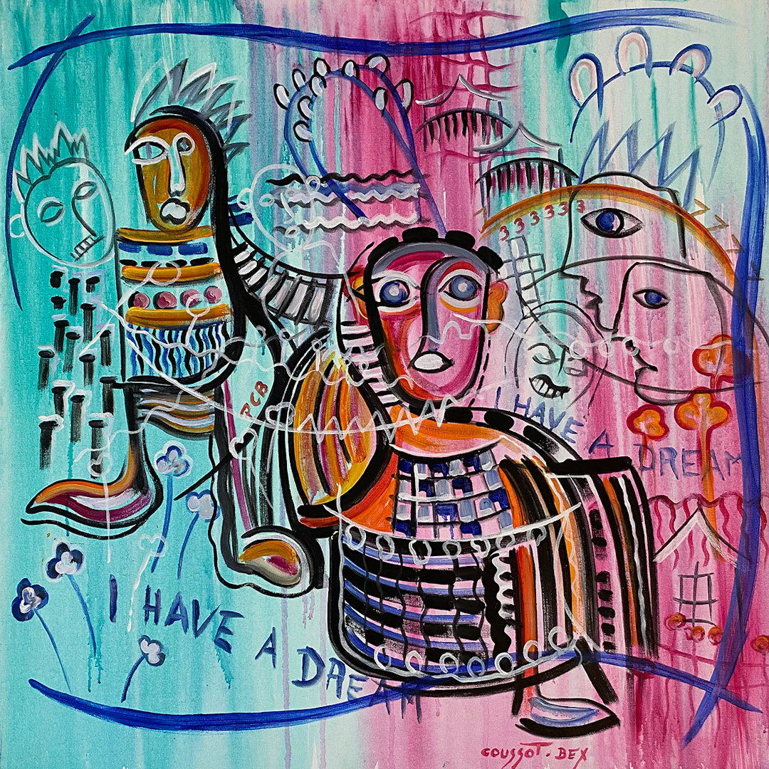 Patrick COUSSOT BEX - I have a dream 2, 2019 - Acrylique sur toile