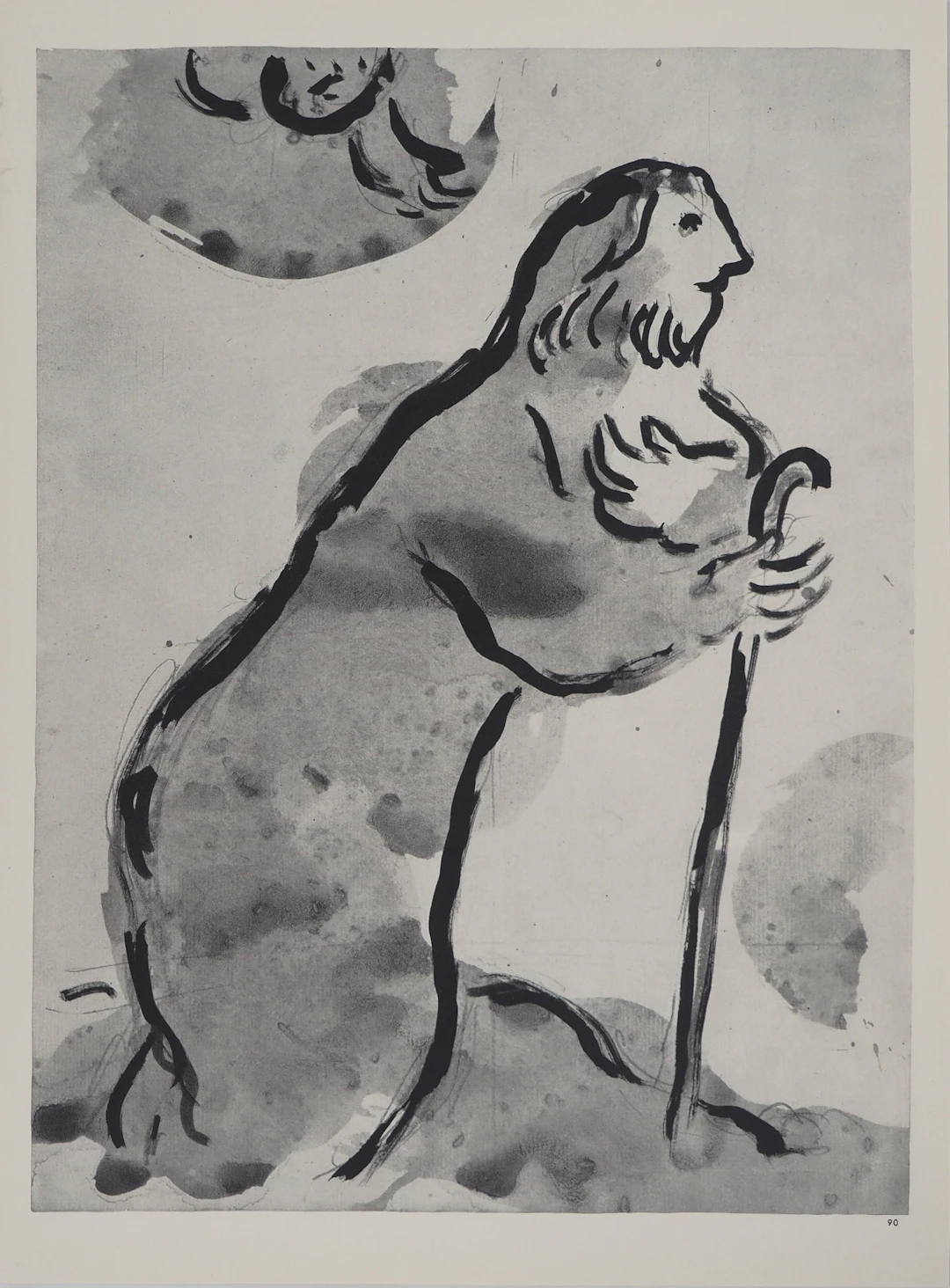 Marc CHAGALL : La Bible, Jonas en route pour Ninive, Héliogravure