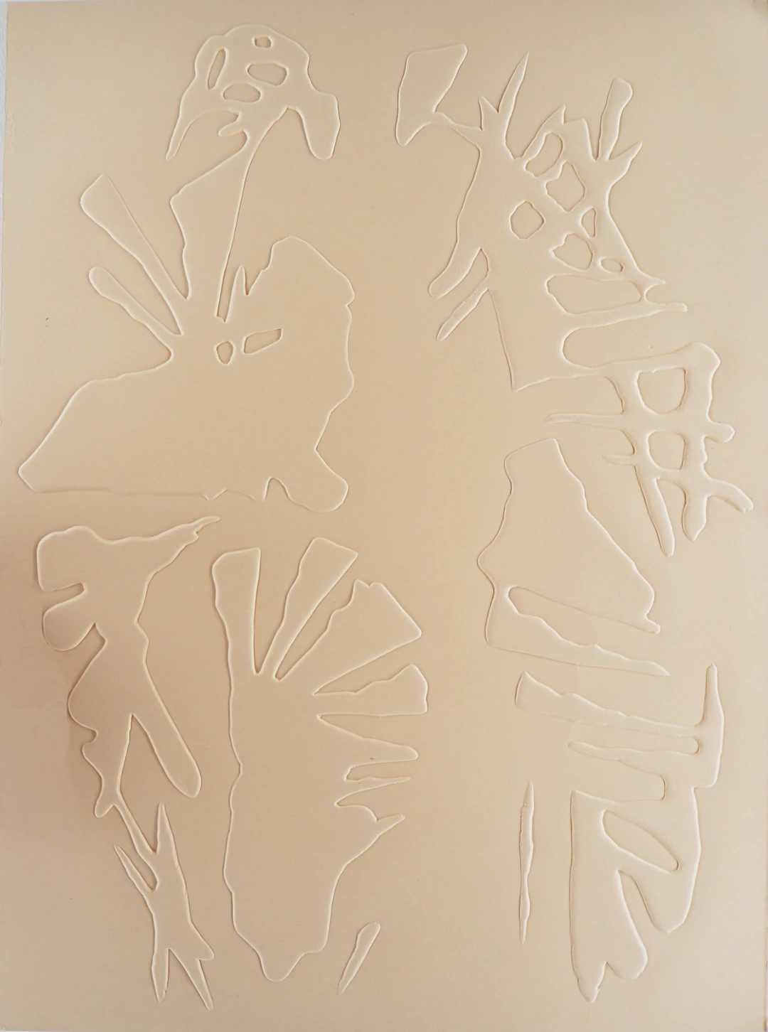 HAJDU : Deux personnages - Gaufrage original, 1963