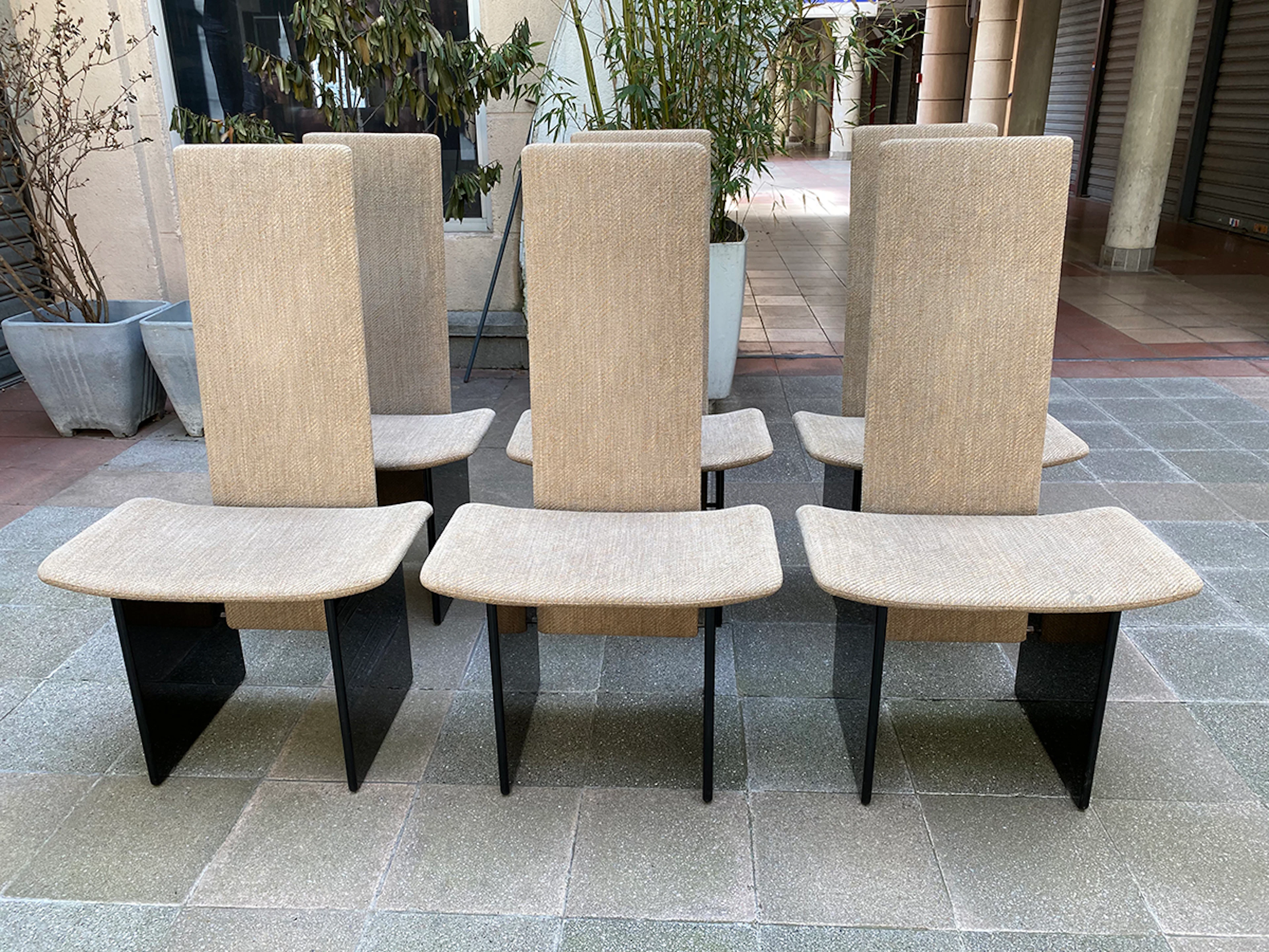 Kazuhide TAKAHAMA - suite de 6 chaises modèle Rennie - Circa 1972